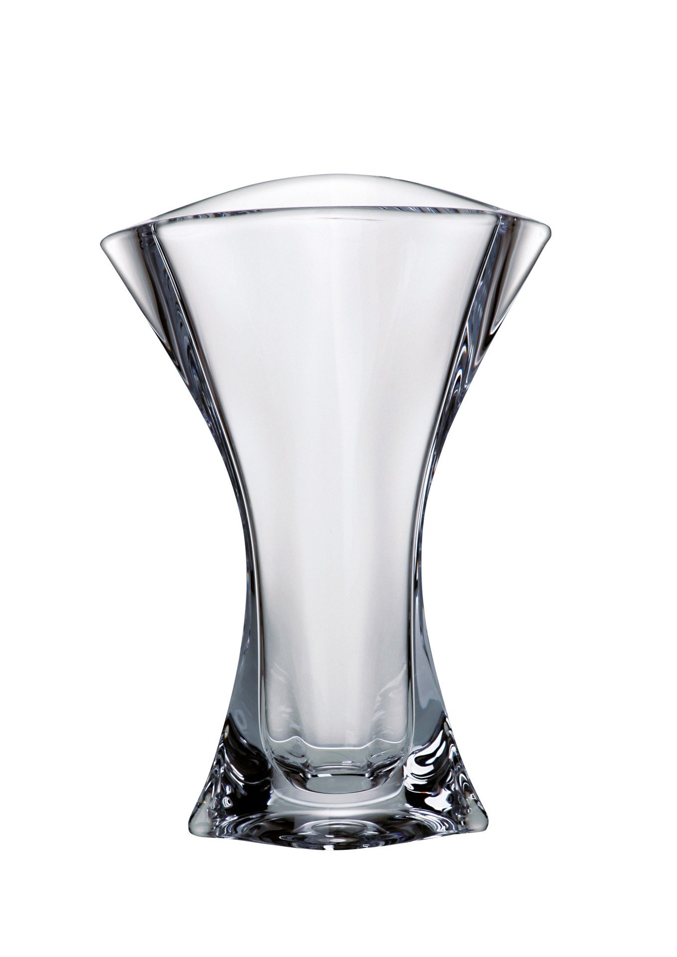 Barski European Crystal Glass Vase - 9.5 Inch Tall Handcrafted Home Decor - Elegant Flower Vase for Wedding Centerpiece, Dining Table Decor, Living Room Display - Made in Europe