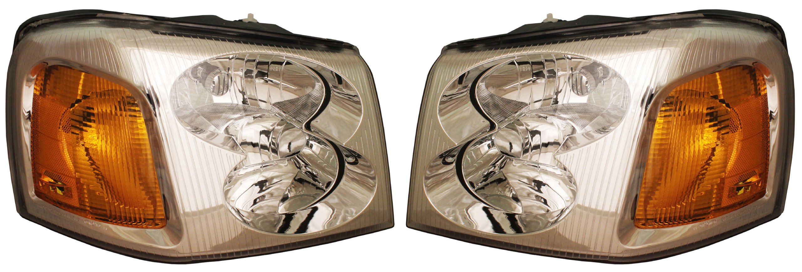 02-09 GMC Envoy XL XUV Replacement Headlights - High Performance LED Headlamps Pair Set for Improved Night Visibility | Perfect for Off-Roading, Camping & Night Driving