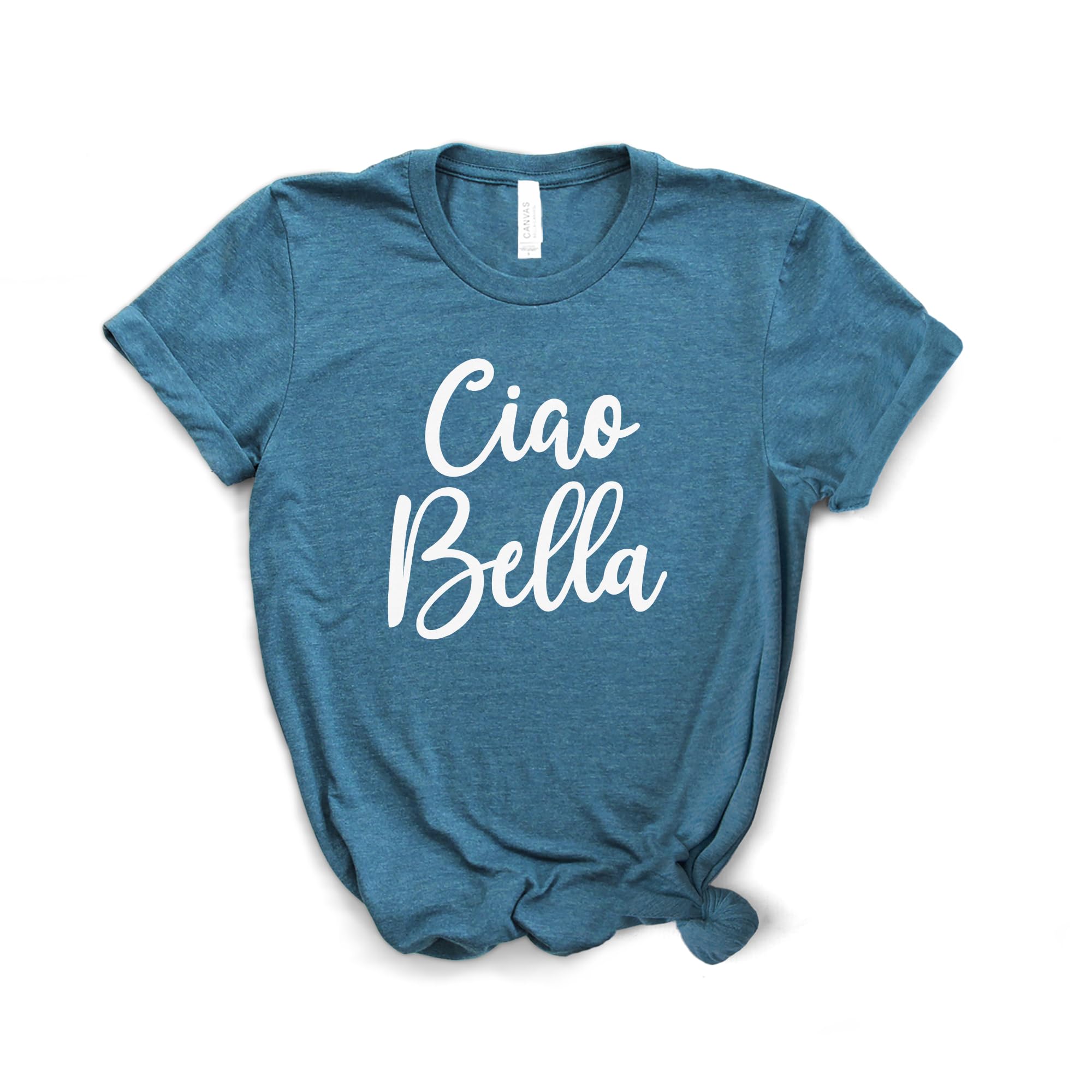 Ciao Bella T-Shirt - Hello Beautiful Italian Shirt - Soft Unisex Tee for Women & Men - Perfect Italy-Themed Gift for Travel Lovers & Italian Culture Enthusiasts