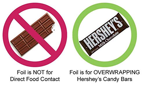 Light Blue Shiny Candy Bar Wrapper Foil Sheets for Chocolate Bars - 40 Pack | Perfect for DIY Candy Wrapping, Party Favors & Gift Packaging