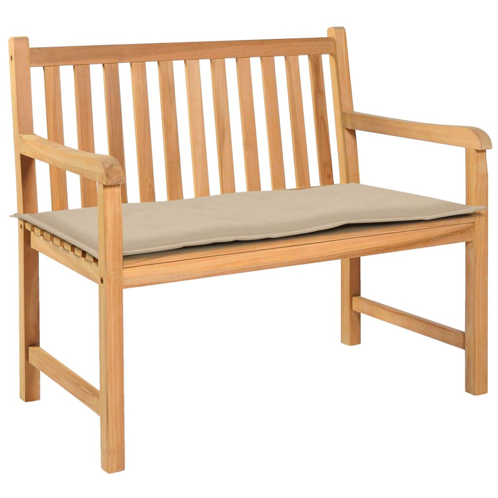 Waterproof Indoor Outdoor Patio Bench Cushion 19.7x19.7x1.2 Inches - Soft Beige Seat Pad with Ties for Porch Swing, Loveseat, Garden Furniture - Weather Resistant Comfort for Deck, Poolside & Backyard Relaxation
