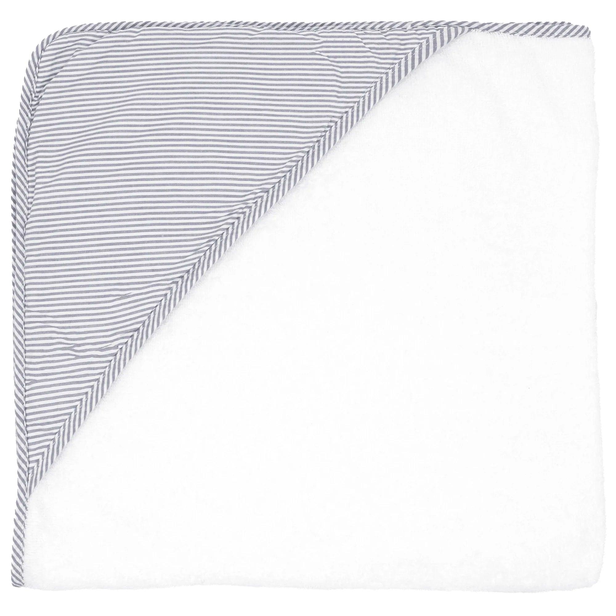 Soft Striped Baby Hooded Towel - Absorbent & Gentle for Newborns, Infants & Toddlers - Perfect for Bath Time, Swimming & Beach Outings