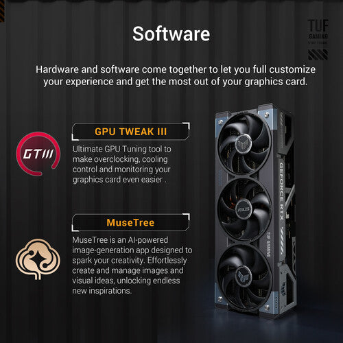 ASUS GeForce RTX 5090 TUF GAMING OC 24GB GDDR6X Graphics Card - High Performance Gaming GPU for 4K/8K Gaming, VR, and Content Creation