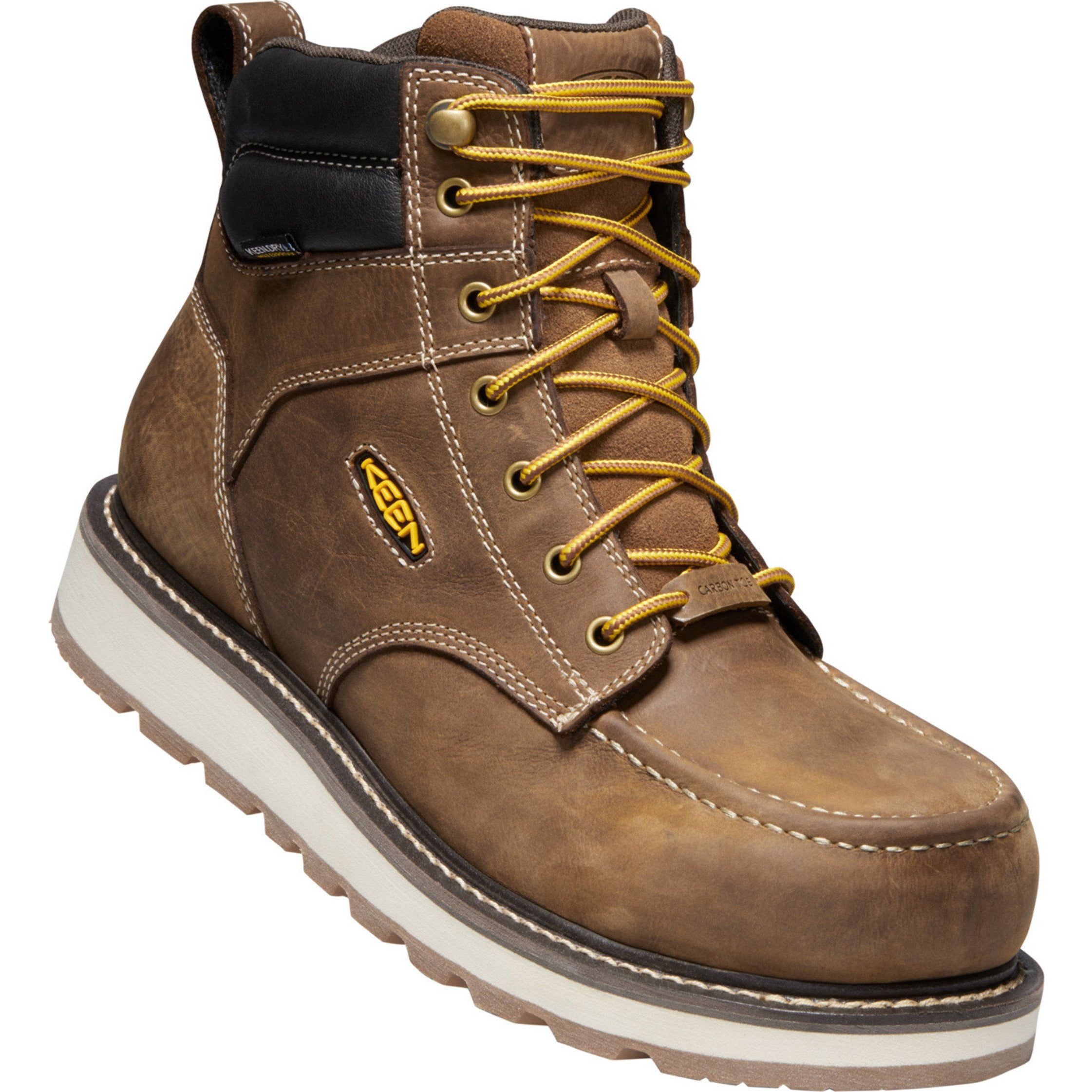 KEEN CINCINNATI 6 Waterproof Hiking Boots for Men - Carbon Fiber Toe Protection, Medium & Wide Width - Perfect for Outdoor Adventures & Work Safety