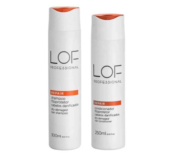 LOF Professional Hair Repair Kit for Dry & Damaged Hair - Fito Protector Treatment Set of 2 | Deep Conditioning & Heat Protection for Salon-Quality Results at Home