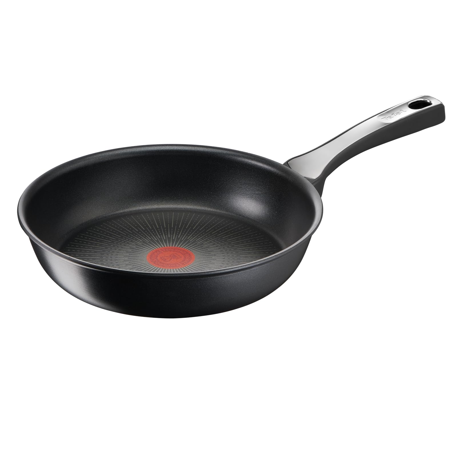 Tefal Unlimited On Premium Non-Stick Frying Pan 28cm - Long-Lasting Induction Compatible Cookware with Heat Indicator, Dishwasher Safe Aluminum Black (G25906AZ) - Perfect for Sautéing, Frying & Everyday Cooking