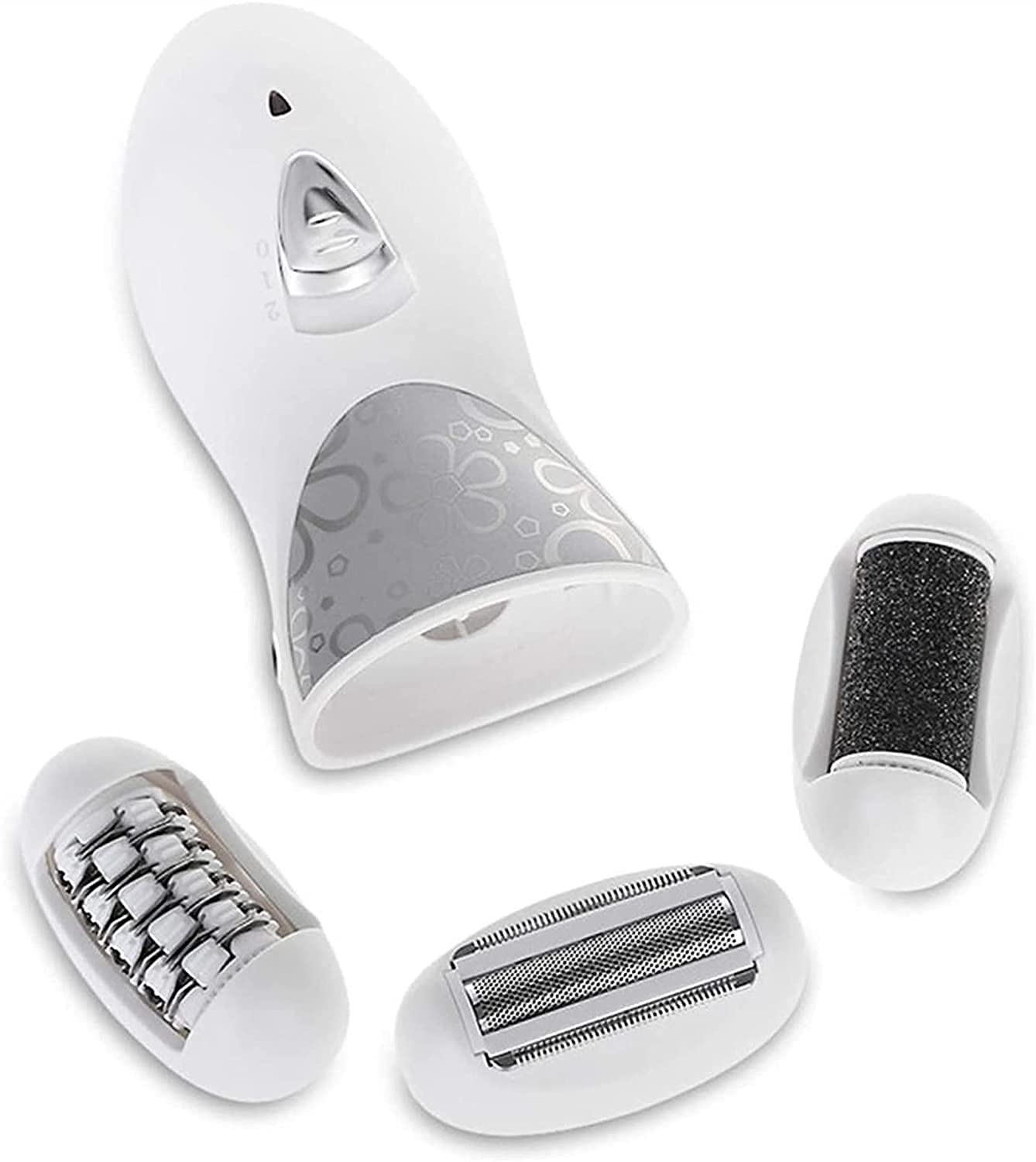 3-in-1 Rechargeable Epilator for Women - Electric Hair Removal Device with Foot File for Legs, Underarms & Bikini Area | Smooth Skin Solution for Home & Travel Use