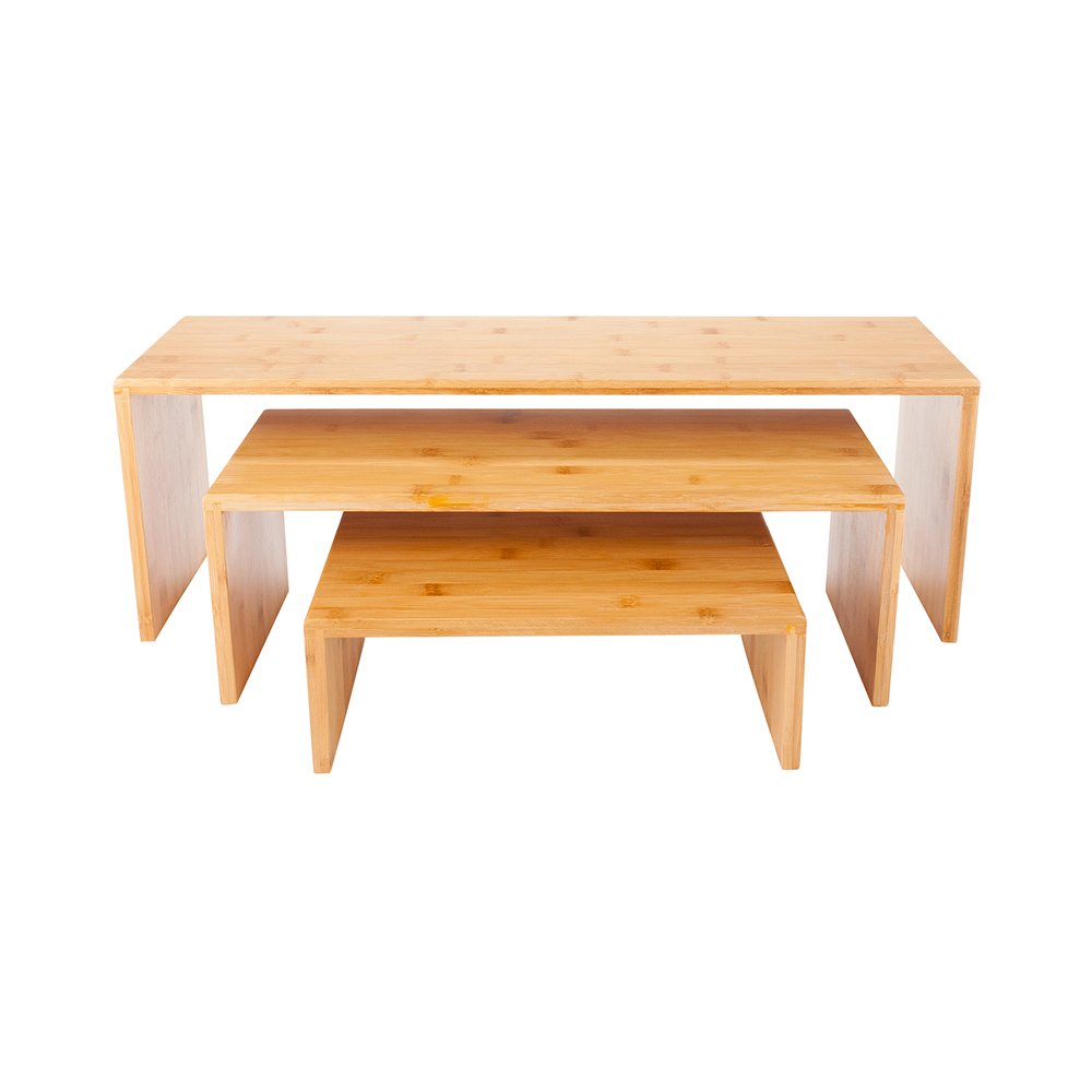 3-Tier Wooden Shelf Riser 8