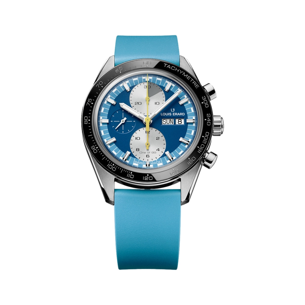 Men's 2300 Sport Chronograph 44mm Blue Dial Stainless Steel Watch - Perfect for Running, Swimming & Outdoor Activities
