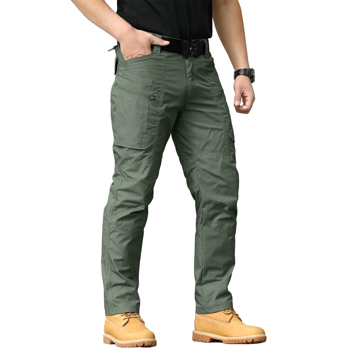 NAVEKULL Men's Tactical Hiking Pants - Ripstop Military Cargo Pants Lightweight Outdoor Work Trousers for Camping, Hiking & Adventure Activities