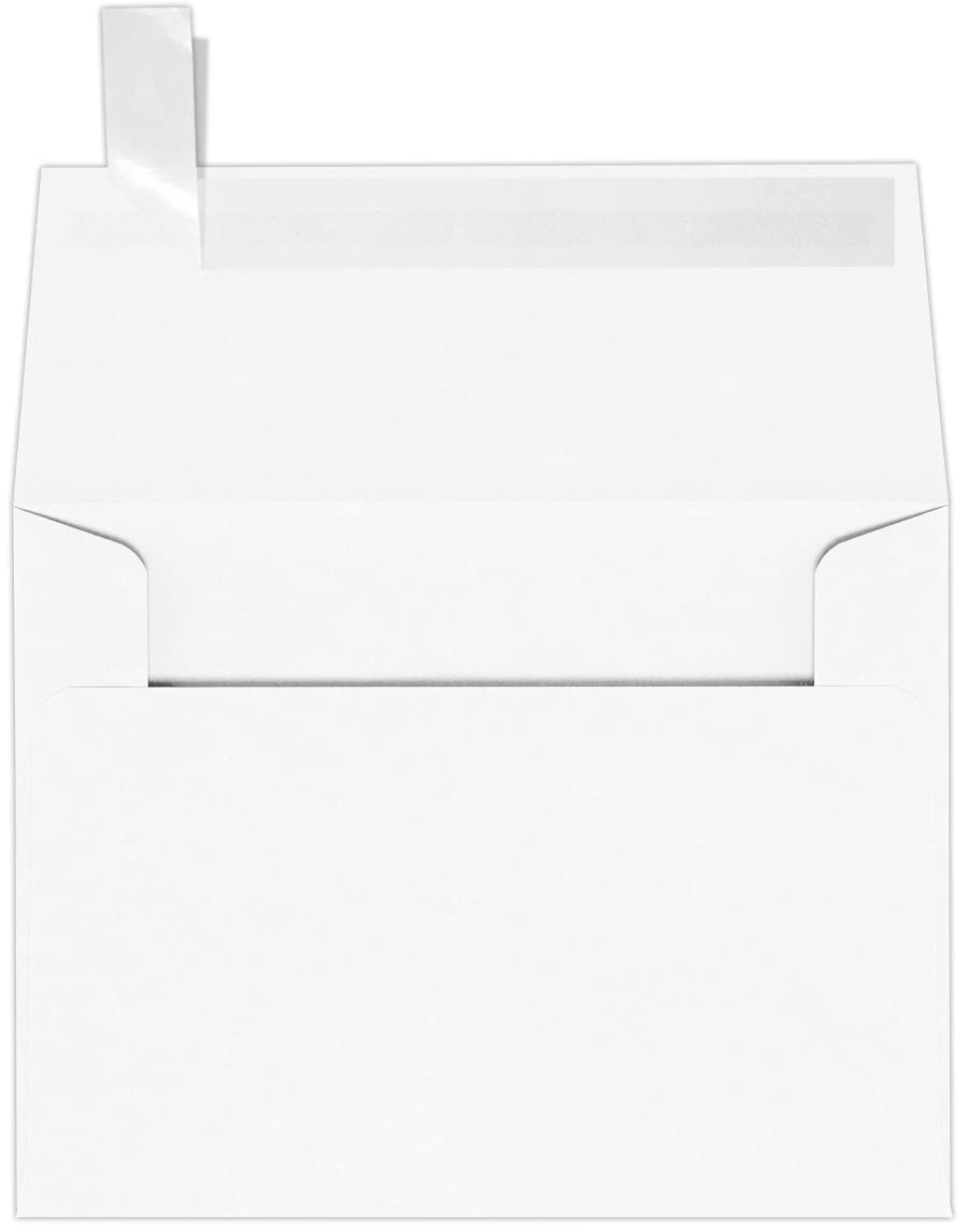 Premium A2 Invitation Envelopes (4 3/8 x 5 3/4 Inch) - 100% Cotton, Brilliant White, Pack of 500 - Perfect for Wedding Invitations, Greeting Cards & Business Correspondence