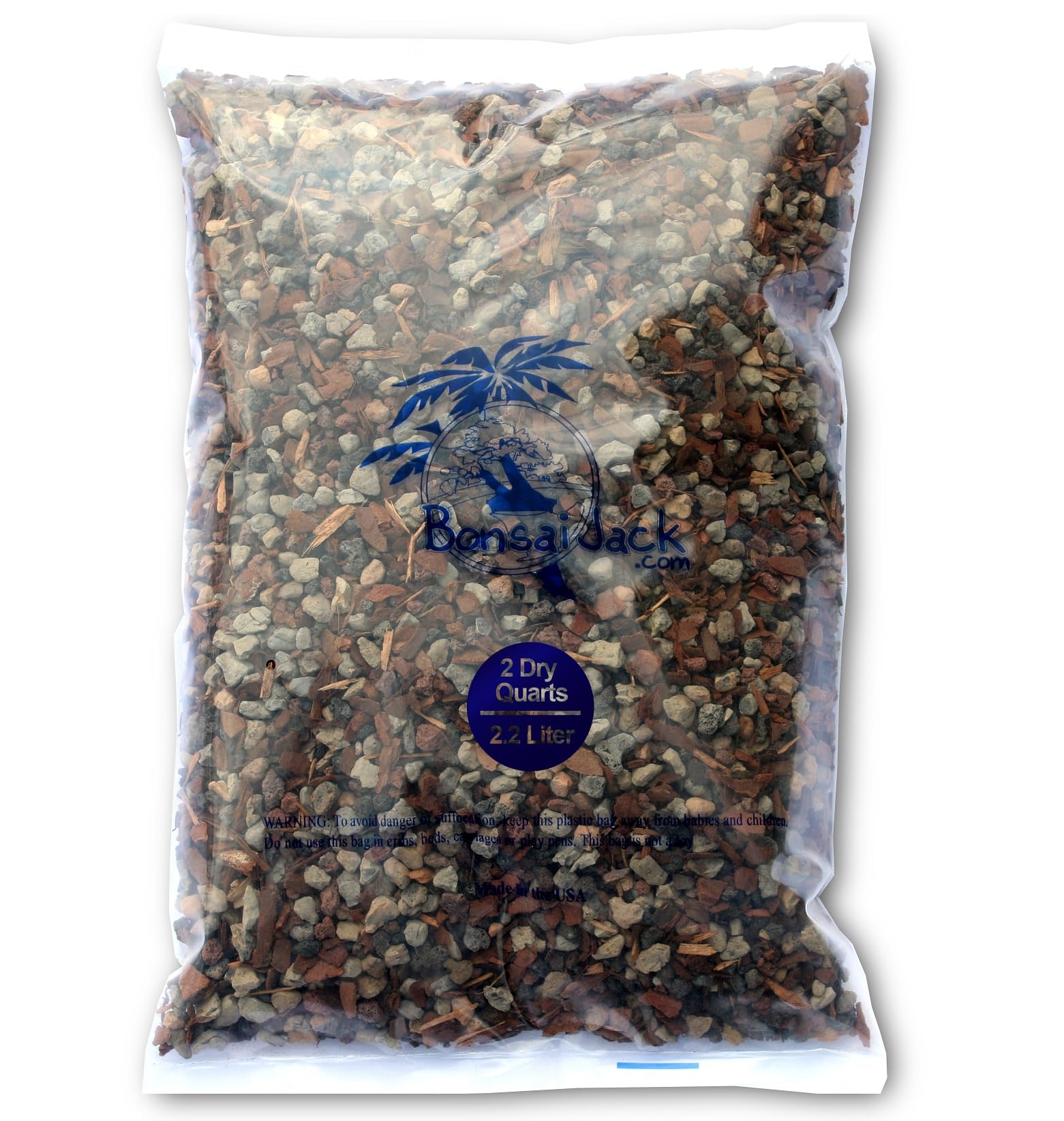 Premium Universal Organic Bonsai Soil Mix #221 - 2 Quart Bag for Healthy Bonsai Trees | Ideal for Indoor/Outdoor Bonsai, Succulents & Houseplants
