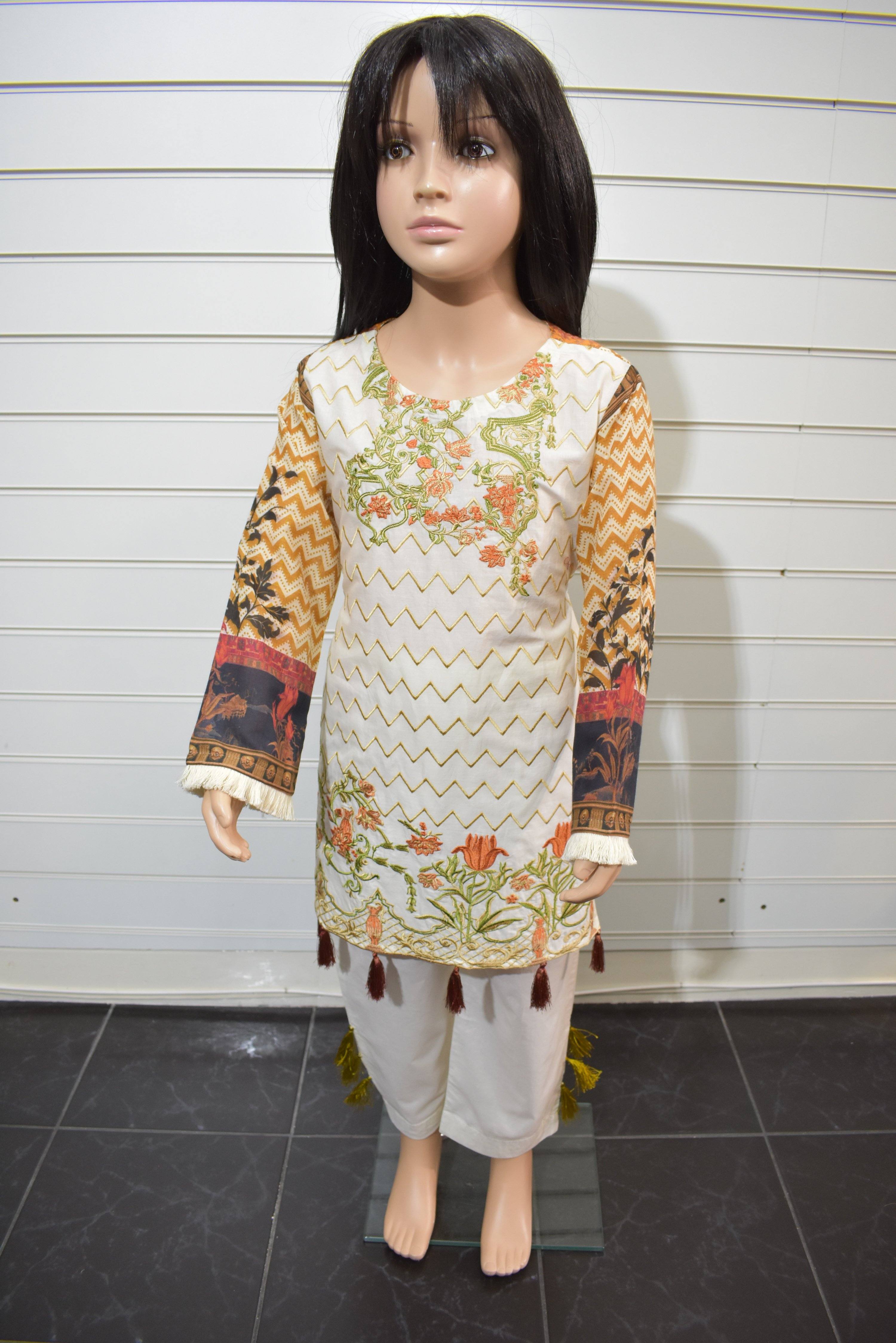 Limelight Inspired Kids Digital Print Outfit with Tassel Trousers | Trendy Children's Fashion Set | Perfect for Birthday Parties, Photo Shoots & Special Occasions