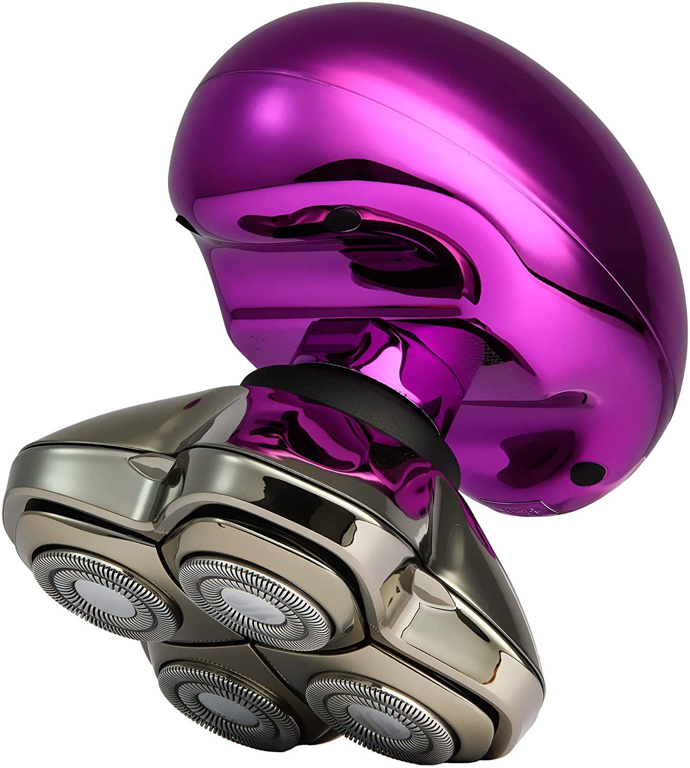 Premium Skull Shaver Butterfly Kiss Electric Razor for Women - Purple Shaver with Platinum Rinse Stand & Travel Case (Black) - Perfect Gift Set for Travel, Home Use & Sensitive Skin Care