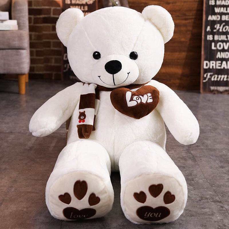 6ft Large Teddy Bear Plush - Giant Stuffed Animal for Kids & Adults, Soft Huggable Cuddly Toy for Bedroom Decor, Nursery, Valentine's Gift, Birthday Present & Photo Props