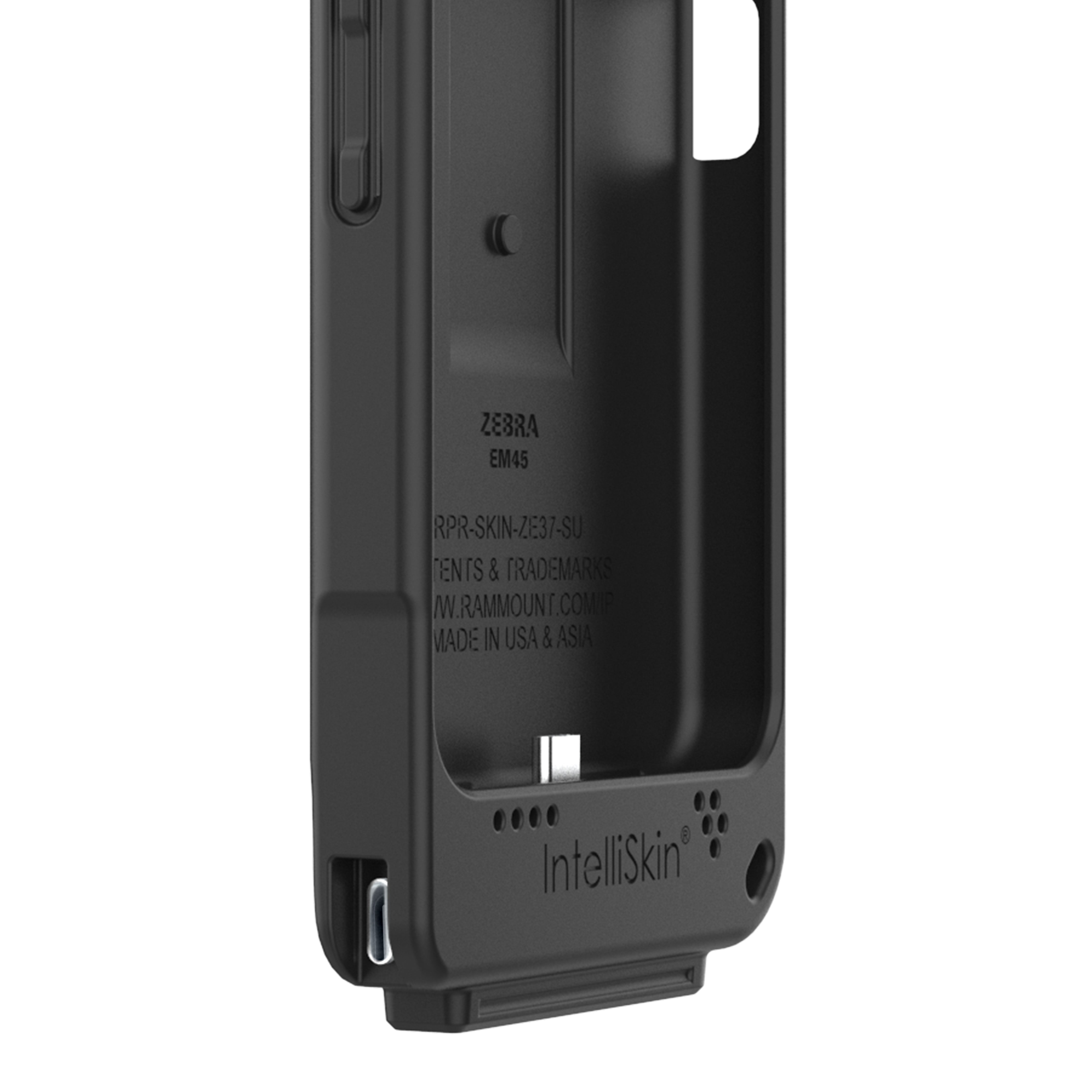 IntelliSkin® Protective Case for Zebra EM45 with External USB-C Port - No Belt Clip (RAM GDS SKIN ZE37 C NC) | Durable Cover for Warehouse, Logistics & Retail Workers