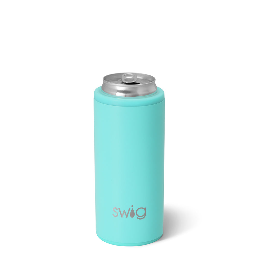Aqua Skinny Can Cooler 12oz - Insulated Slim Beer Sleeve for Cans - Perfect for Pool Parties, BBQs & Outdoor Events - Keeps Drinks Cold for Hours