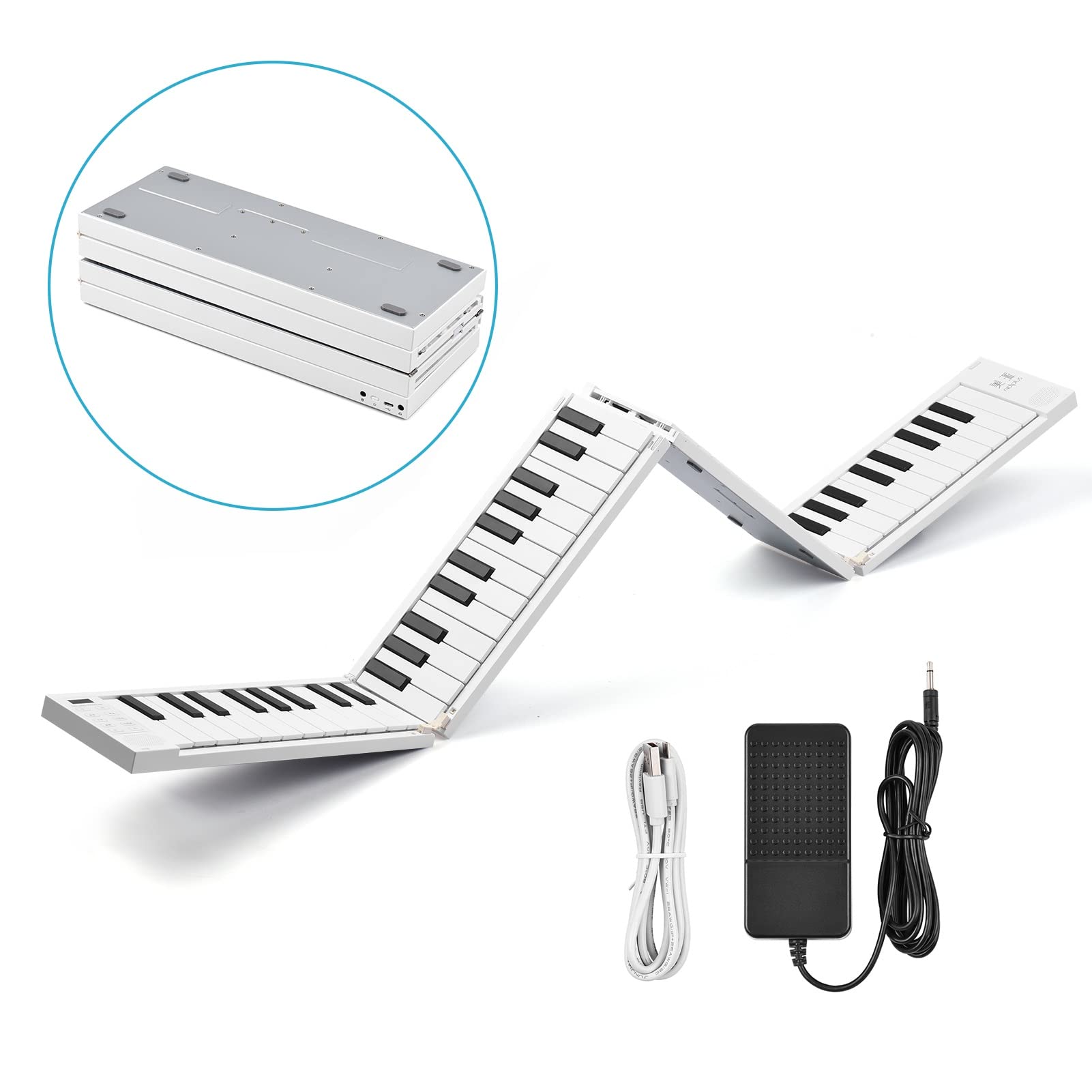88-Key Foldable Electronic Piano Keyboard - Portable Digital Piano with Full-Size Keys for Beginners & Students | Perfect for Home Practice, Travel & Music Lessons
