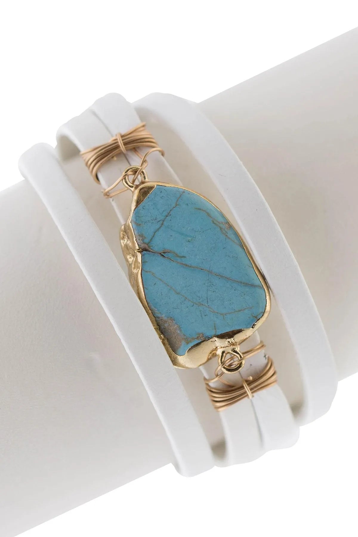 Turquoise Dream Genuine Leather Bracelet for Women - Boho Chic Handmade Jewelry for Casual & Festival Wear