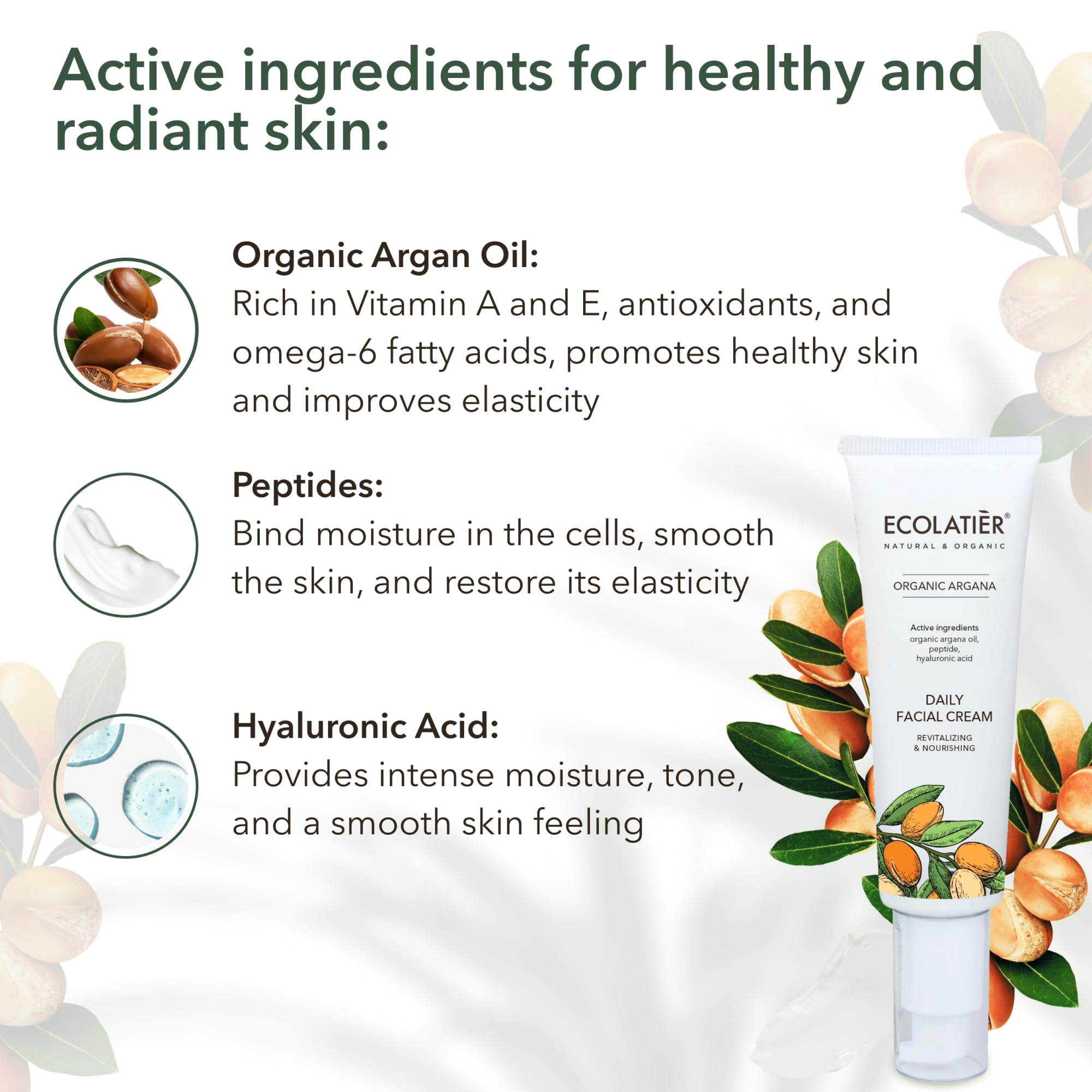 Organic Skincare Bundle - Micellar Cleansing Water, Foaming Facial Cleanser & Daily Moisturizing Cream with Aloe Vera & Argan Oil - Hydrating, Nourishing & Gentle for All Skin Types - Vegan & Cruelty-Free - Perfect for Daily Skincare Routine, Travel & Sensitive Skin Care