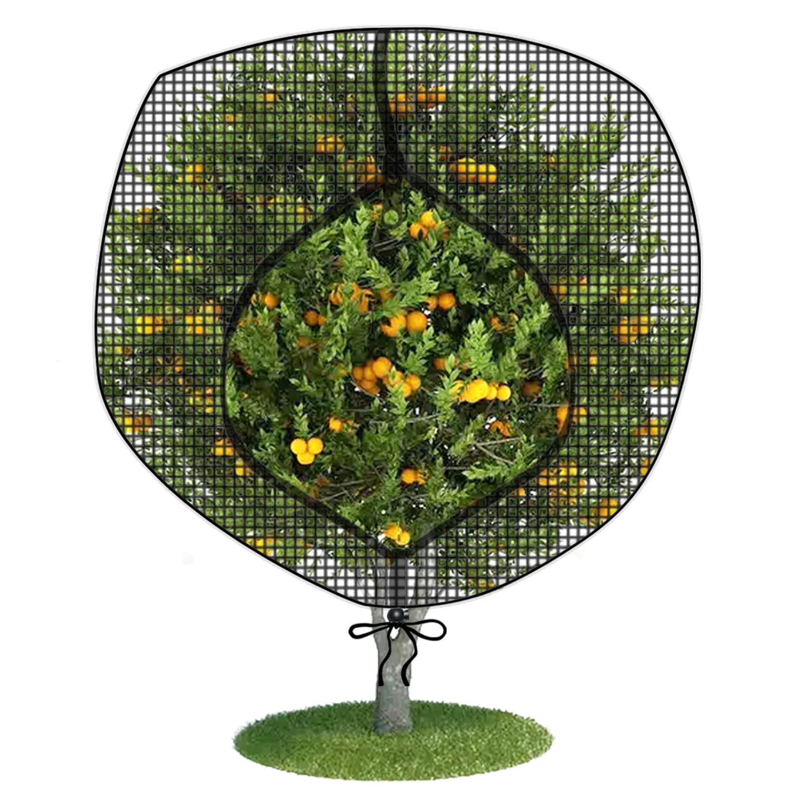 Large Black Fruit Tree Netting Cover with Zipper - 71
