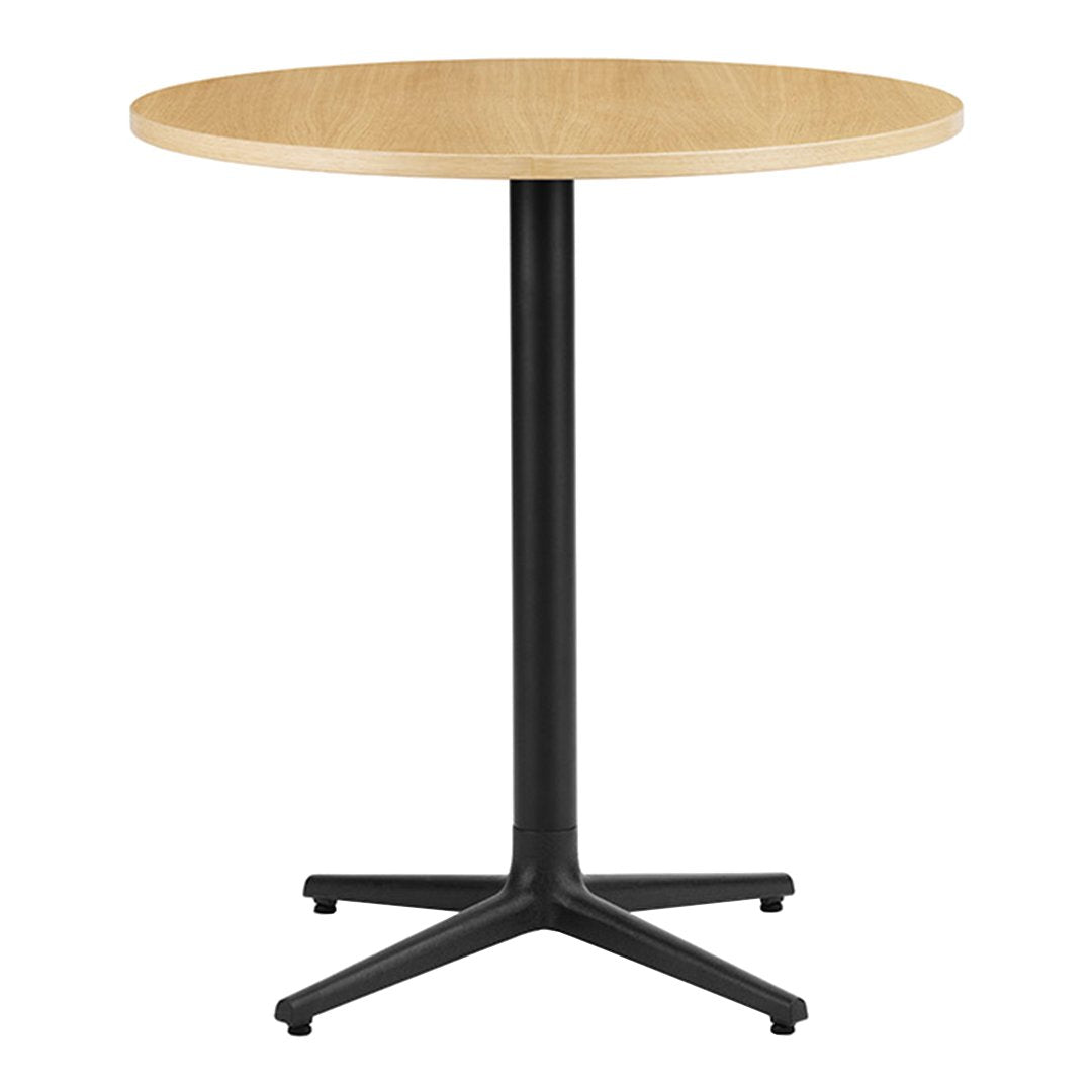 Allez Round Cafe Table - 36 Inch Outdoor Bistro Table for Patio, Garden, Restaurant - Durable Metal Coffee Table with Glass Top for Dining, Lounging, Entertaining
