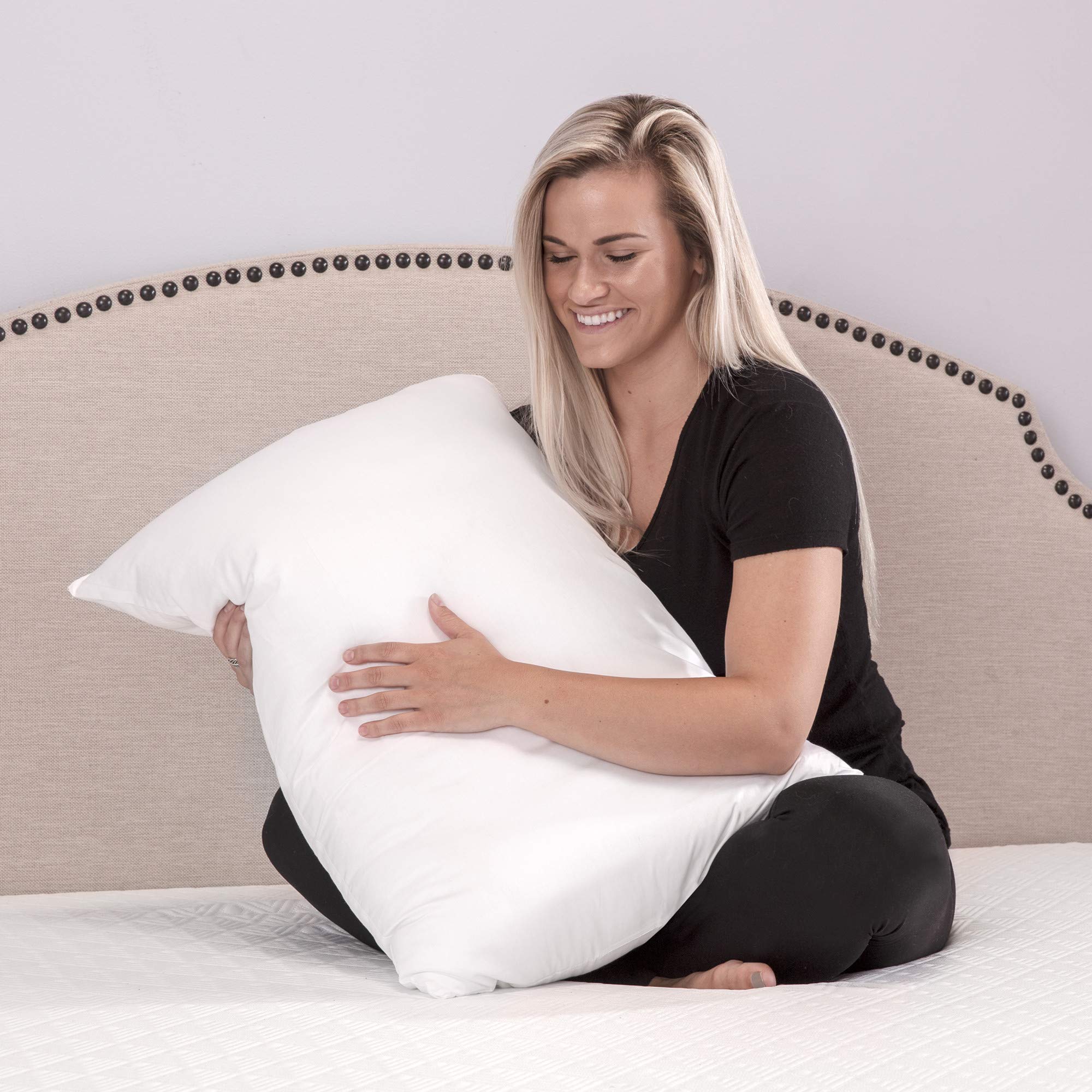 SensorPEDIC 400 Thread Count King Size Cotton Bed Pillows - Ultra Soft & Breathable White Pillows for Side, Back & Stomach Sleepers - Perfect for Master Bedroom, Guest Room & Hotel Use