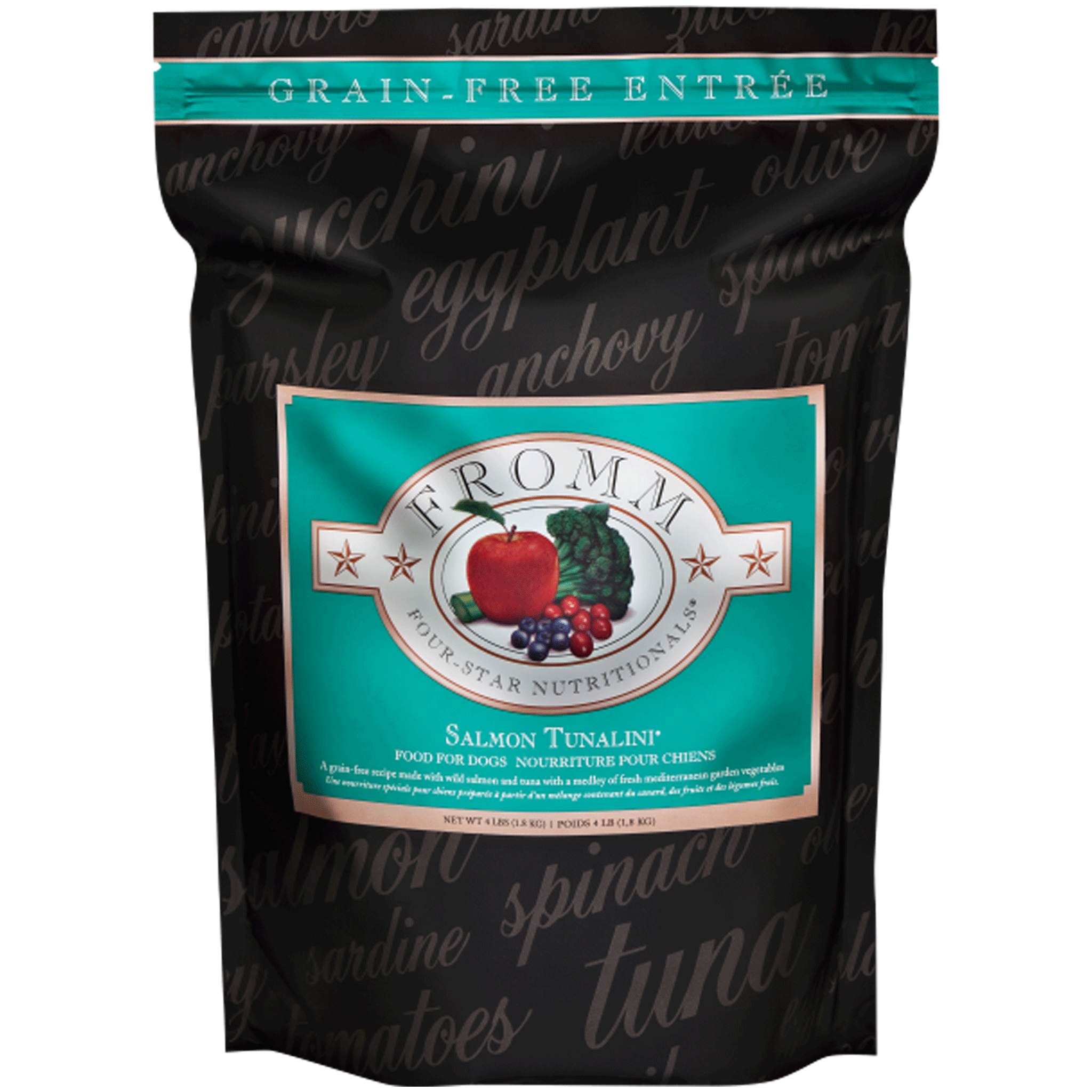 Premium Fromm Four Star Salmon & Tuna Recipe Dry Dog Food - High Protein Grain-Free Formula for Adult Dogs - Perfect for Sensitive Stomachs & Skin Allergies - Ideal for Home Feeding & Outdoor Adventures