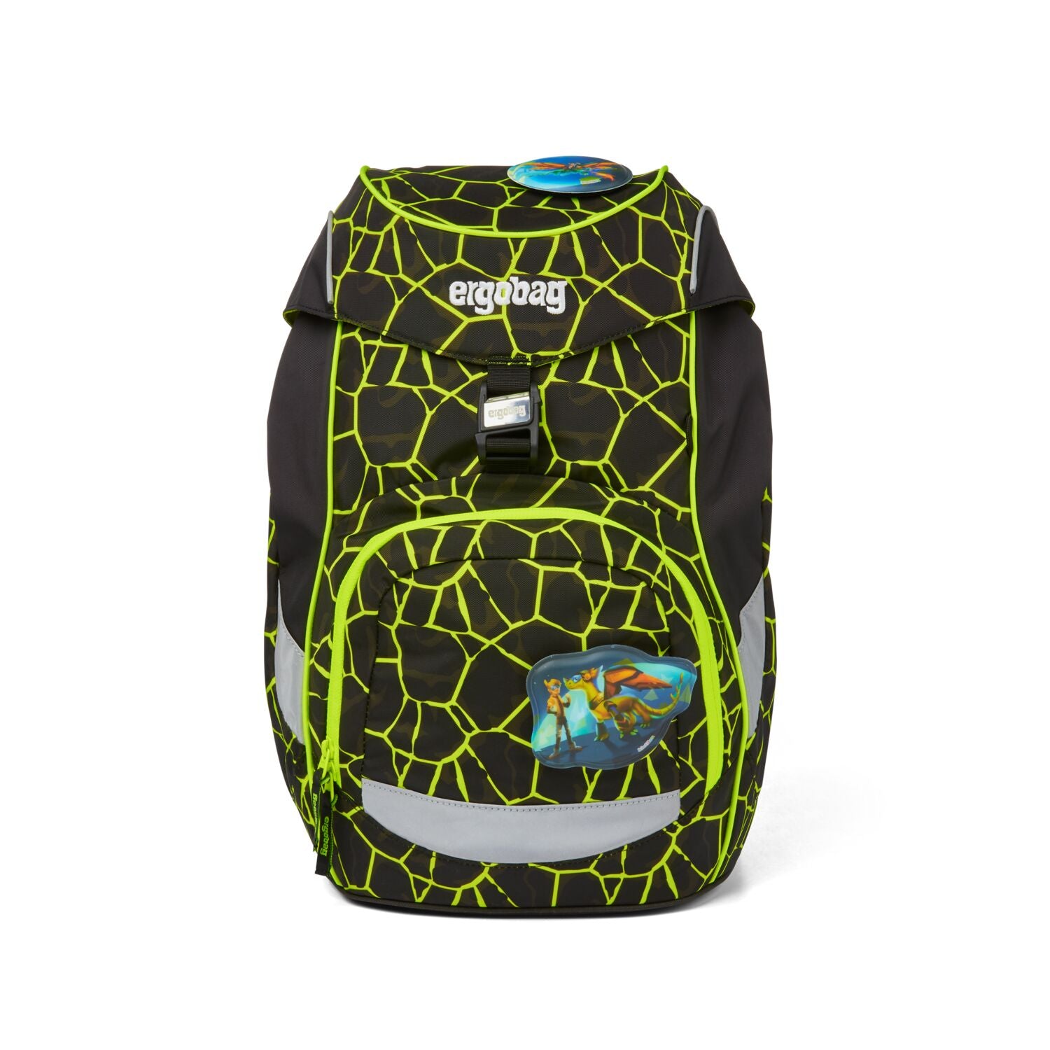 Ergobag Prime School Backpack for Kids - Lightweight & Ergonomic Dragon RideBear Design - Perfect for Elementary Students, Daily Use & Outdoor Adventures