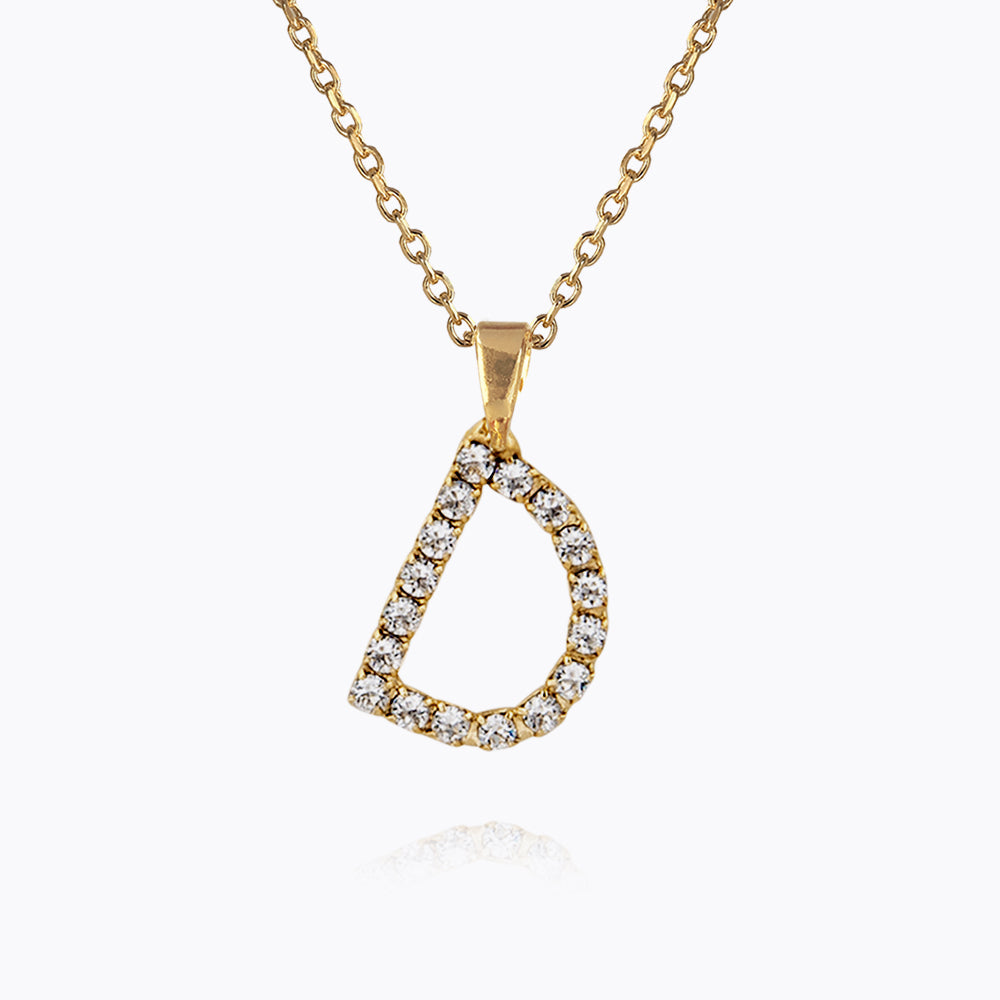 Personalized Mini Letter D Necklace with Crystal Charm - Perfect for Gifts, Anniversaries & Everyday Elegance