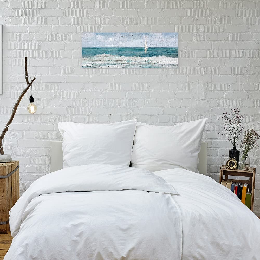 Summer Cay Fine Art Canvas Panel Wall Decor - 60x22 Inches - Ready to Hang for Living Room, Bedroom, Office & More | Tropical Beach Themed Home Decor | Perfect for Coastal, Boho & Modern Interiors