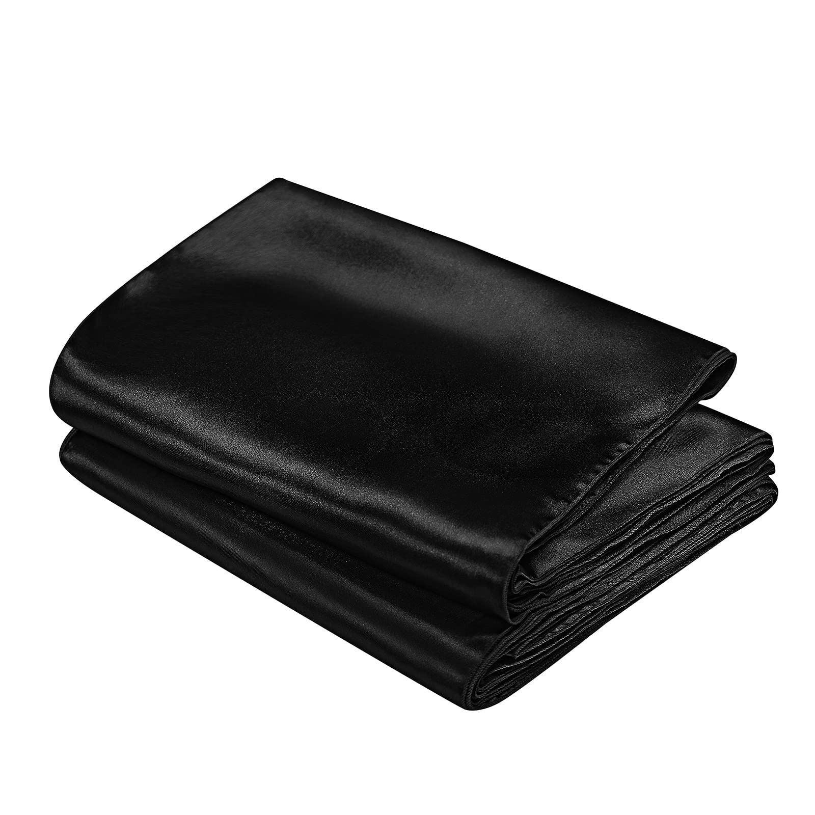 24-Pack Black Satin Table Runners 12x108 Inches - Elegant Wedding & Event Decor for Banquets, Buffets, Graduation Parties, Birthday Celebrations & Engagement Receptions - Smooth Long Tablecloth for Formal Dining & Special Occasions