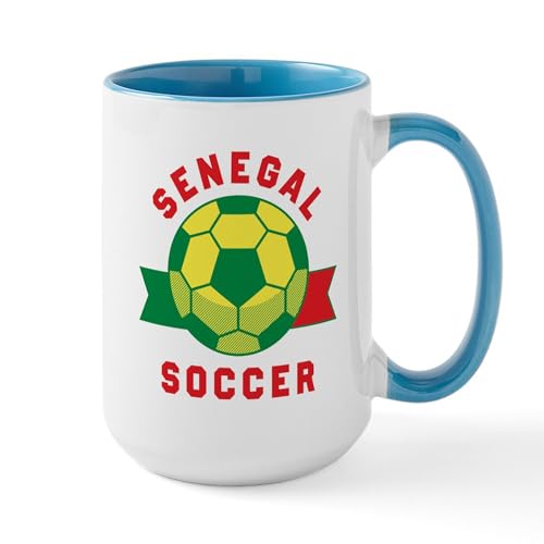 White/Blue Inside - Senegal Soccer Mugs
