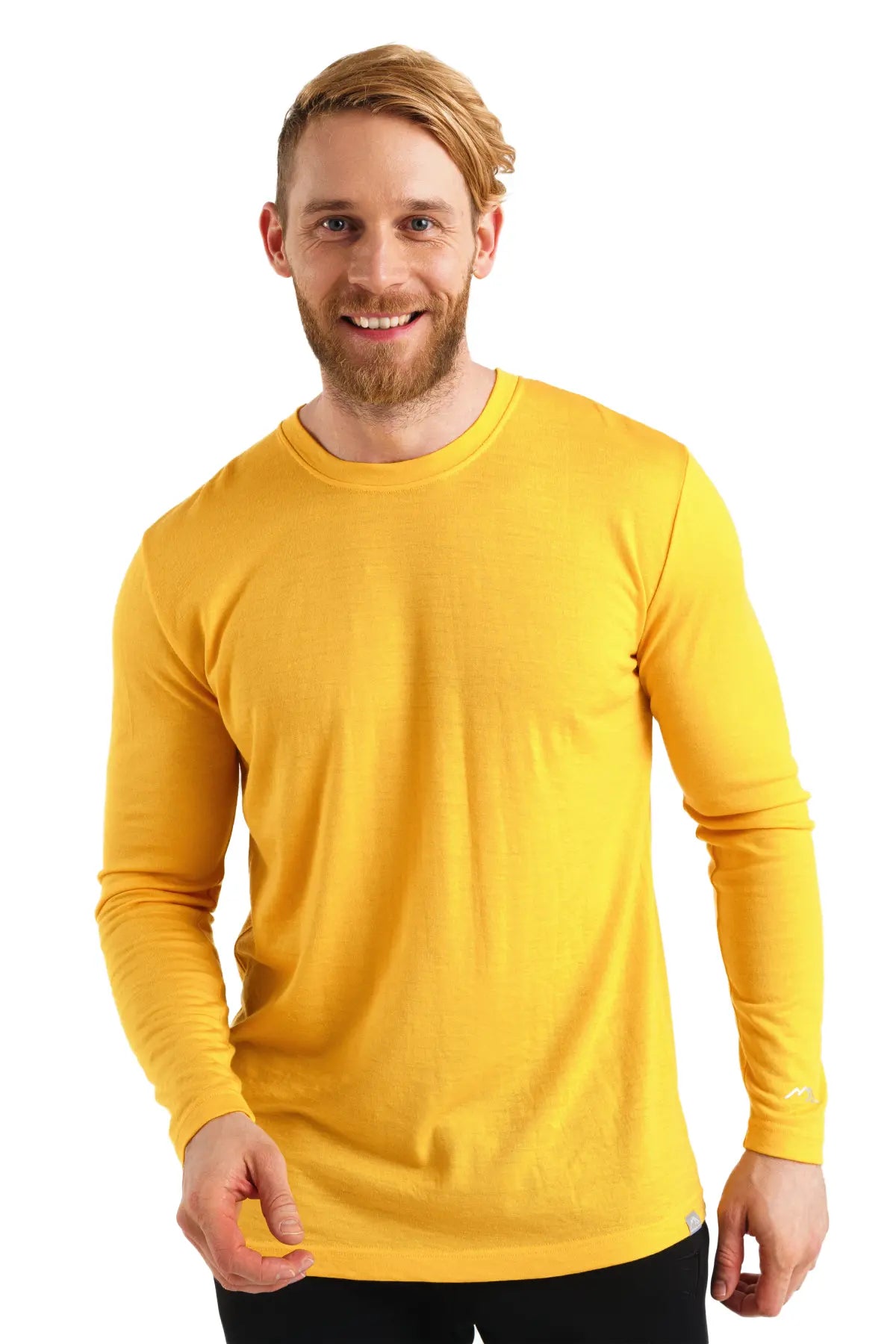Premium Men's Merino Wool Long Sleeve Shirt - 165 GSM for Warmth & Comfort - Ideal for Hiking, Travel & Winter Layering