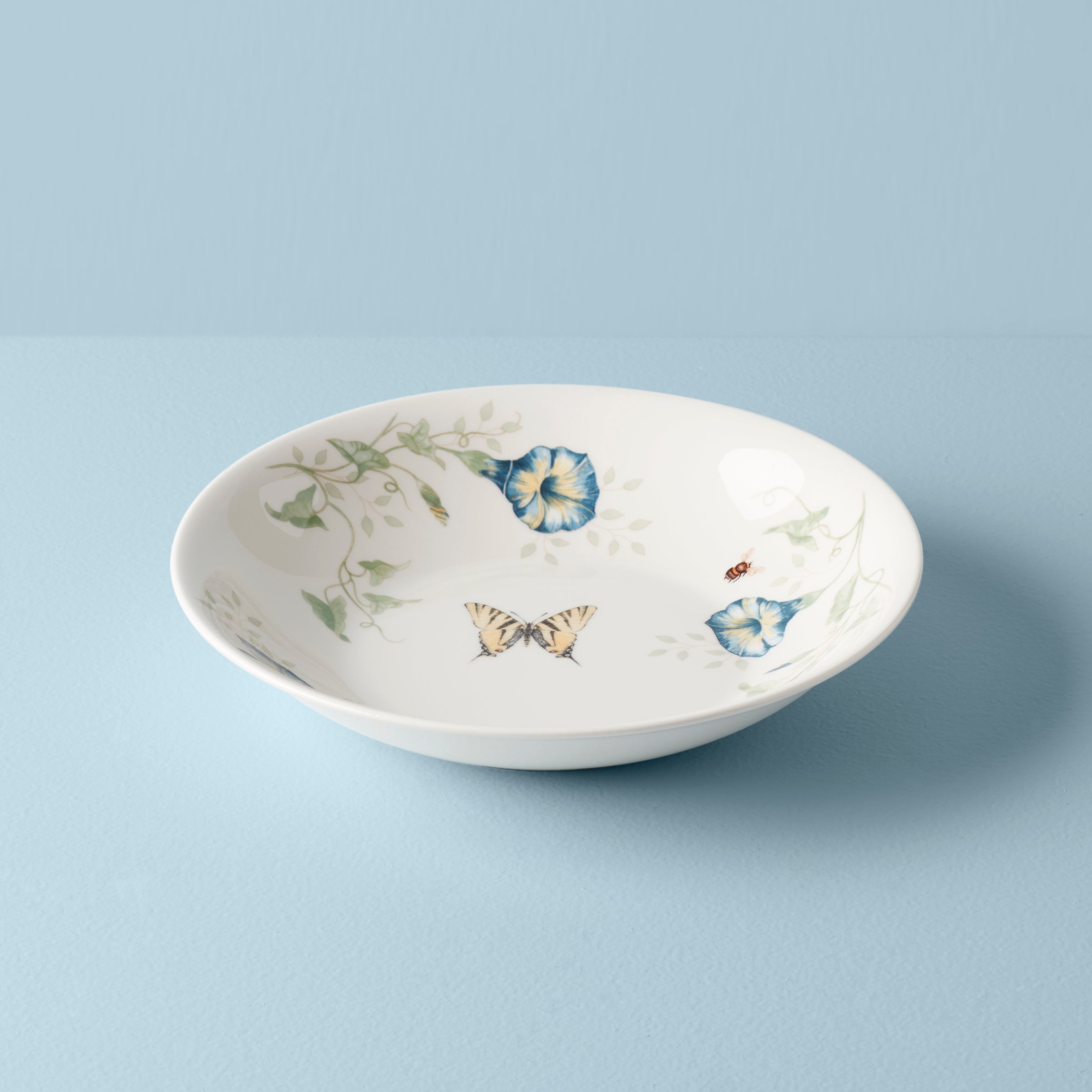 Butterfly Meadow Ceramic Dinner Bowl Set - Elegant Floral Design for Dining, Parties & Home Decor - Perfect for Everyday Meals & Special Occasions