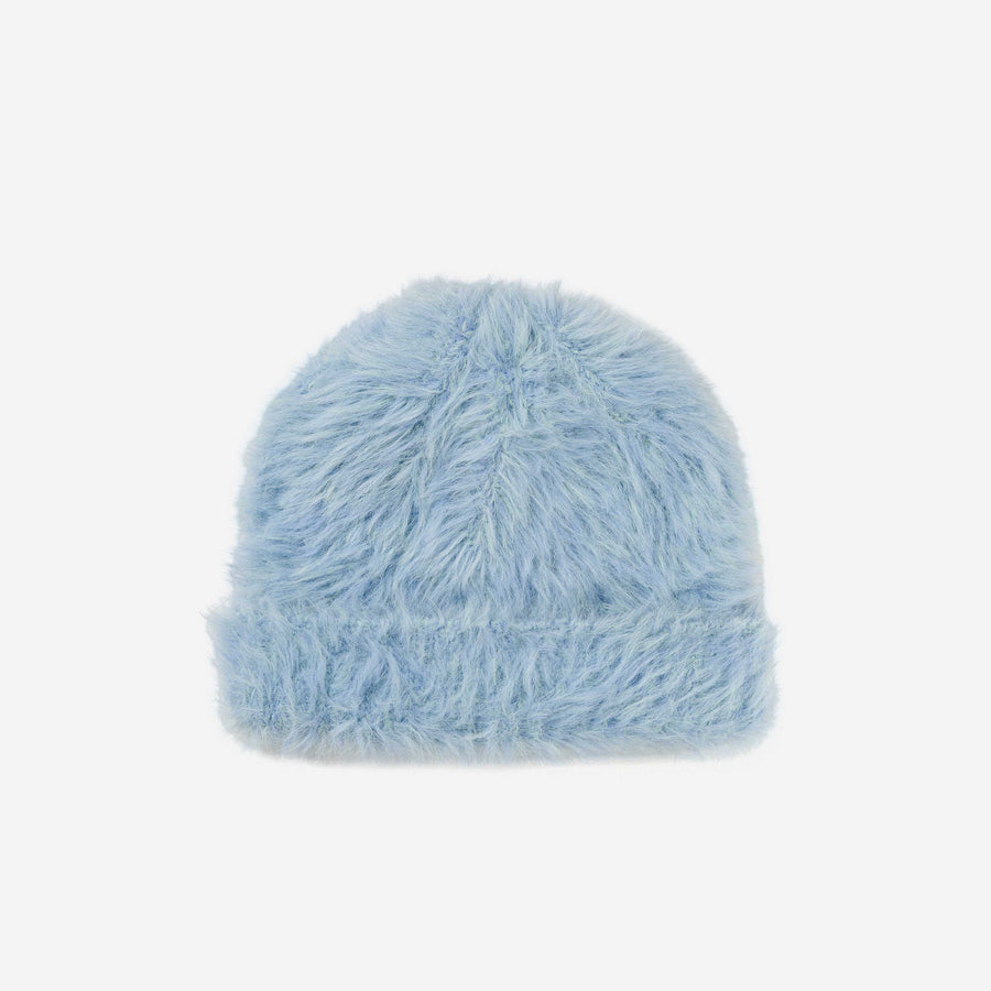 Verloop Knits Periwinkle Faux Fur Beanie - Soft Winter Hat for Women & Men - Perfect for Cold Weather, Outdoor Activities & Fashion Accessories
