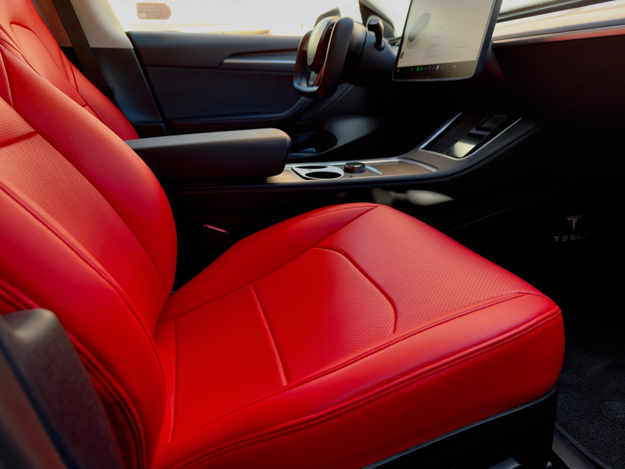 Premium Custom Fit Tesla Seat Covers for Model 3 & Model Y (2017-2025) - Waterproof, Anti-Slip & Breathable - Enhanced Comfort & Interior Protection - Perfect for Road Trips, Daily Commute & Family Travel