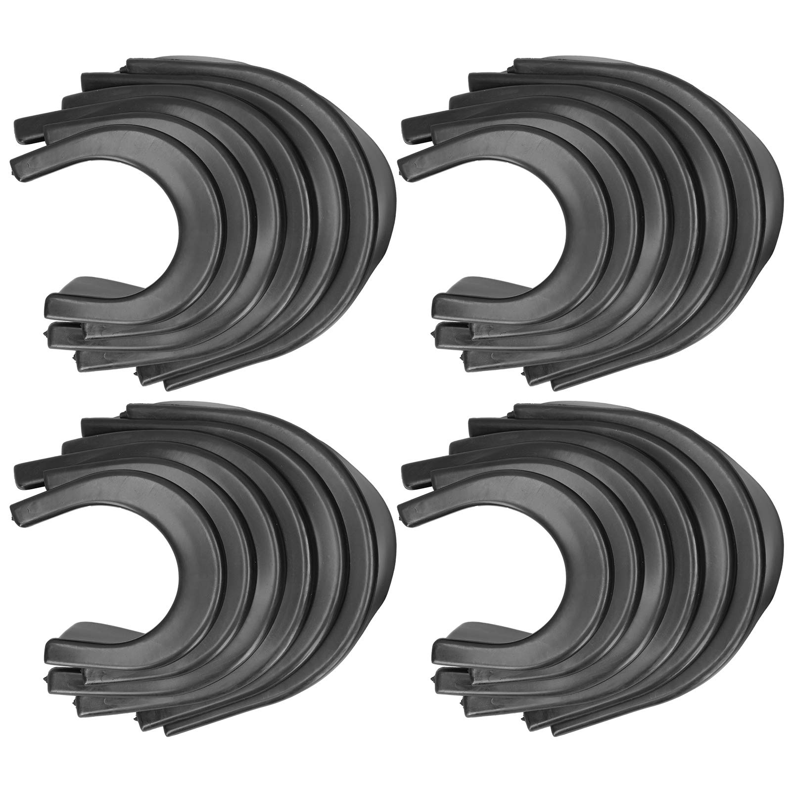 Yanfoam 4 Set Billiard Table Pocket Liners Replacement - Durable Black Rubber & Plastic Pool Stick Sports Accessories for Enhanced Gameplay and Table Maintenance