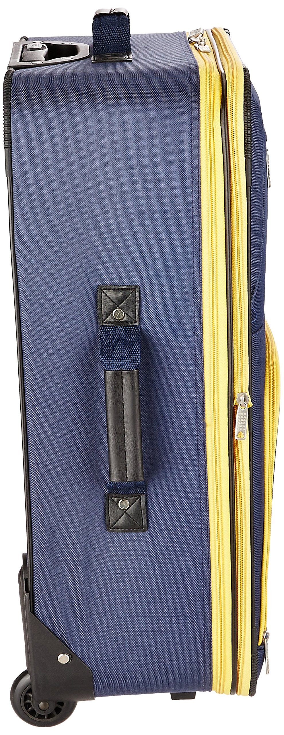 Rockland Journey Softside Expandable Upright Luggage Set - 4-Piece (14/19/24/28 Inch) Navy Blue Suitcase for Travel, Business Trips & Family Vacations