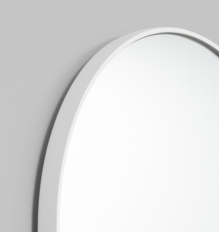 Stylish MIDDLE OF NOWHERE Bjorn Oval Mirror in White - 19.7x29.5 Inches (50x75cm) - Perfect for Living Room, Bedroom, or Entryway Decor
