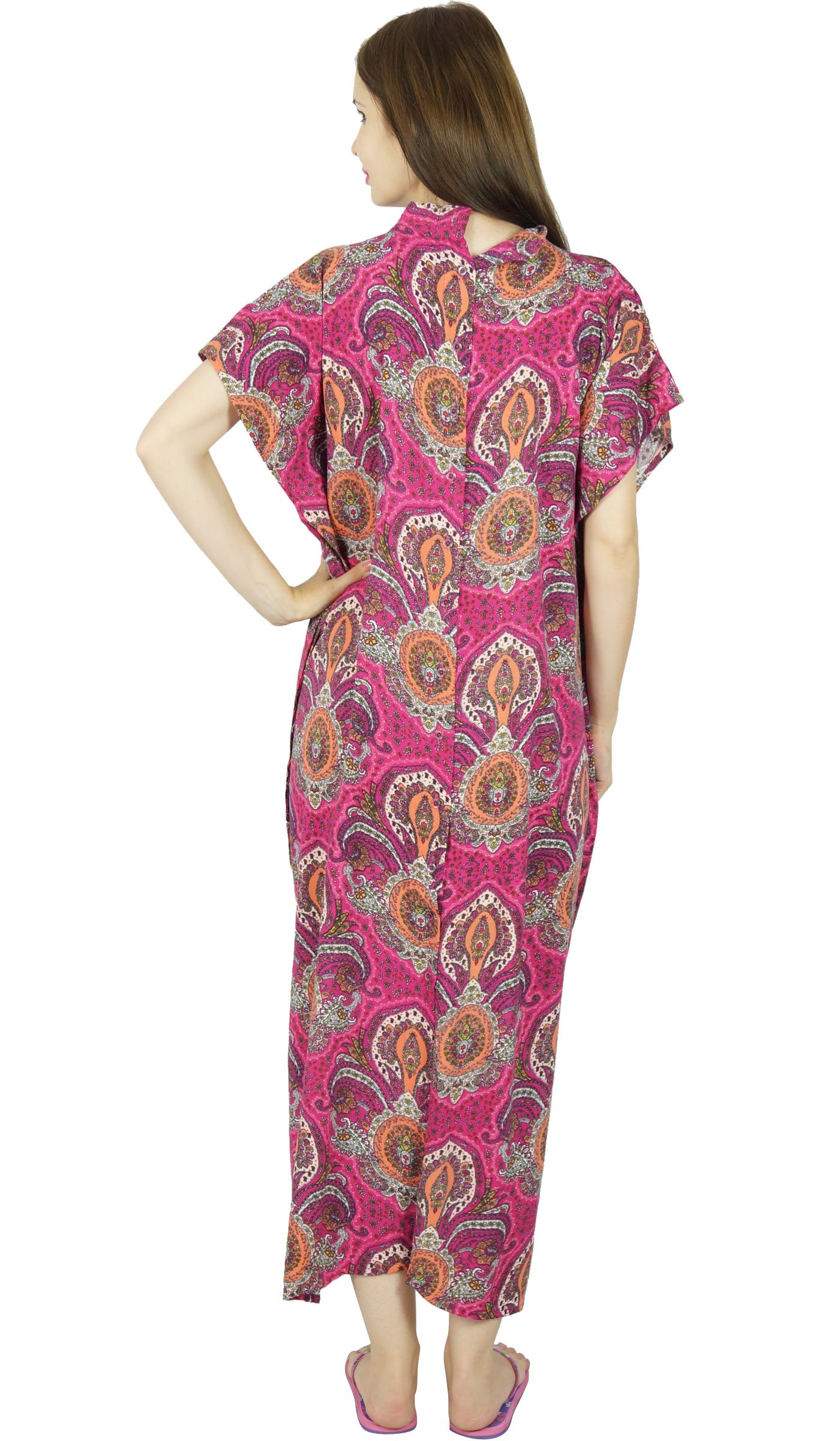 Bimba Maternity Hospital Kaftan Belt Nursing Nightgown - Front & Back Button Nursing Dress for Breastfeeding Mothers - Perfect for Hospital Stay, Postpartum Recovery and Comfortable Home Wear