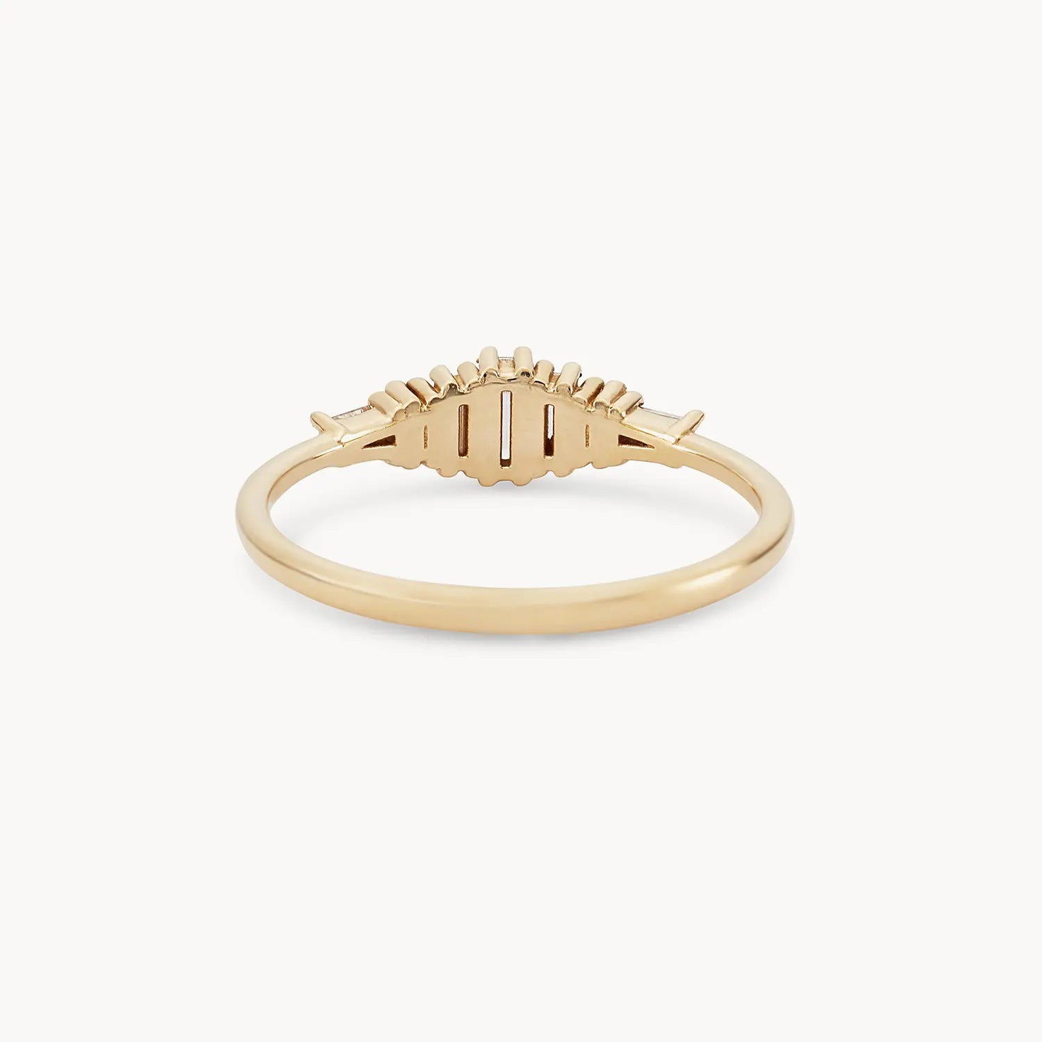 14K Yellow Gold Daybreak Band with White Diamonds - Elegant Stackable Ring for Women, Perfect for Weddings, Anniversaries & Everyday Luxury Jewelry