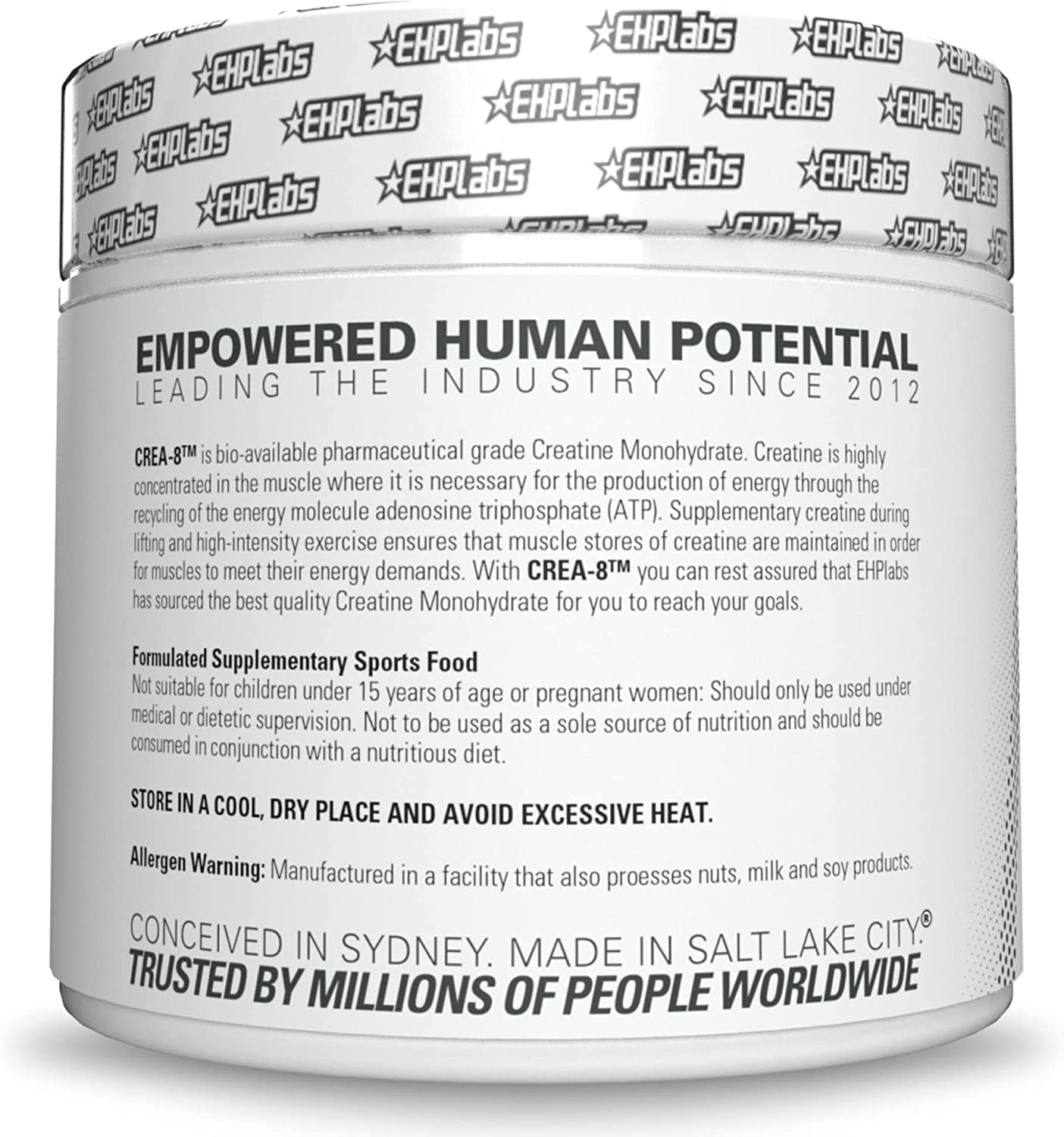 EHP Labs Pure Creatine Monohydrate Powder 500g - Premium Muscle Building Supplement for Athletes & Bodybuilders - Supports Strength, Endurance & Recovery - Ideal for Pre/Post Workout & Fitness Training