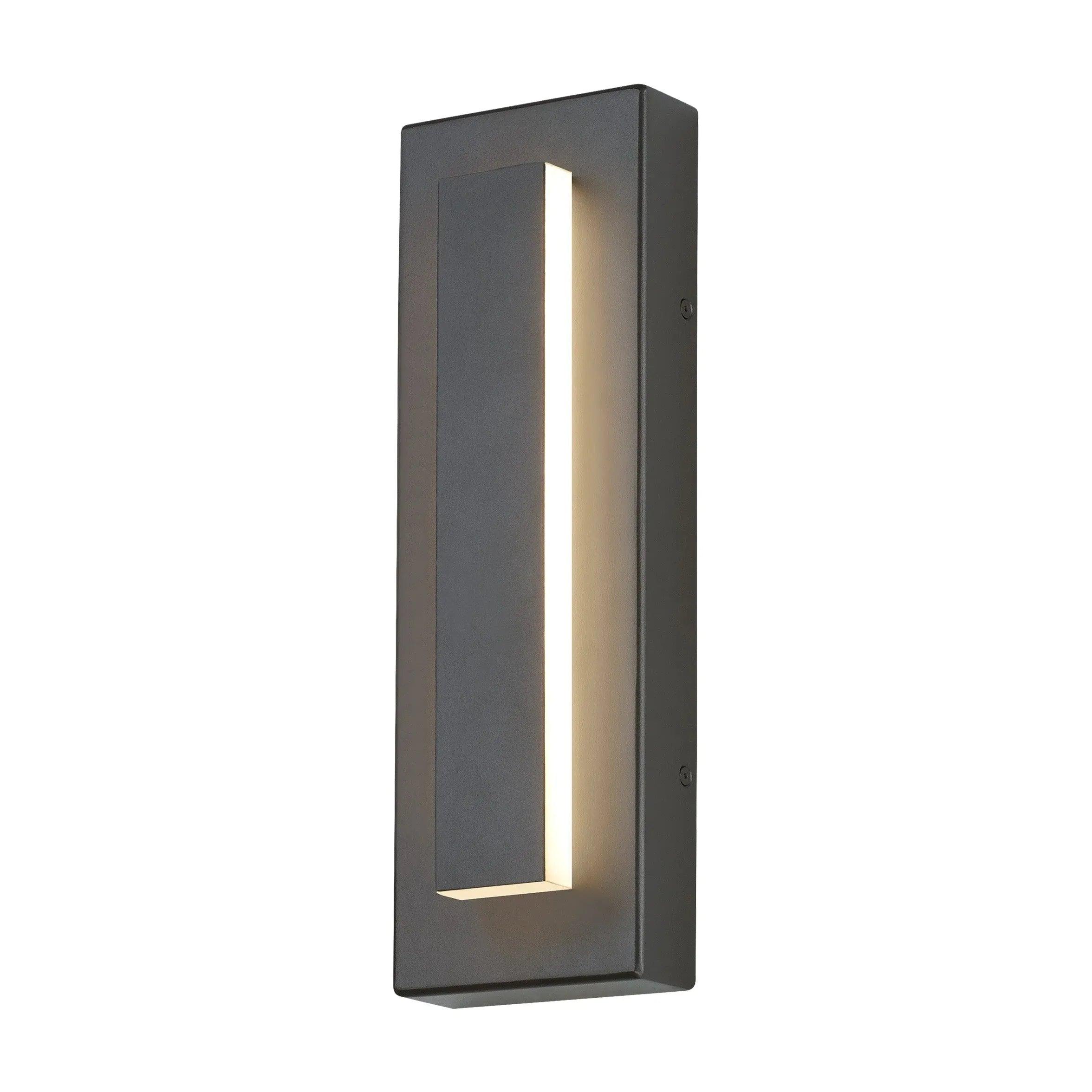 Modern Rectangular LED Outdoor Wall Light - Black Weatherproof Sconce for Porch, Patio, and Garden Lighting