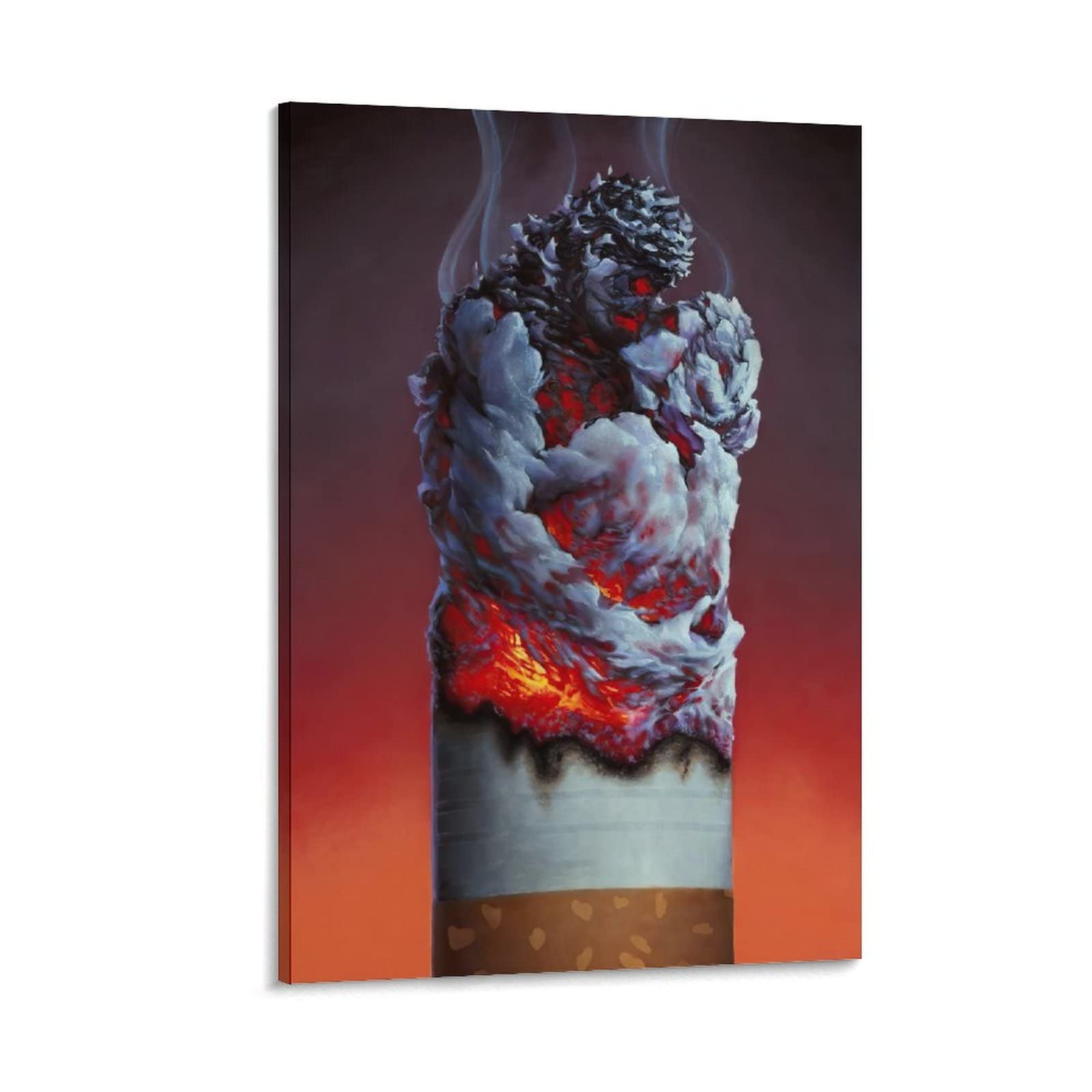 Fantasy Art Dancing Flame Candle Canvas Print Wall Decor - 24x36 Inch (60x90cm) Framed Painting for Bedroom, Living Room & Office - Perfect for Home Decor, Gifts & Meditation Spaces
