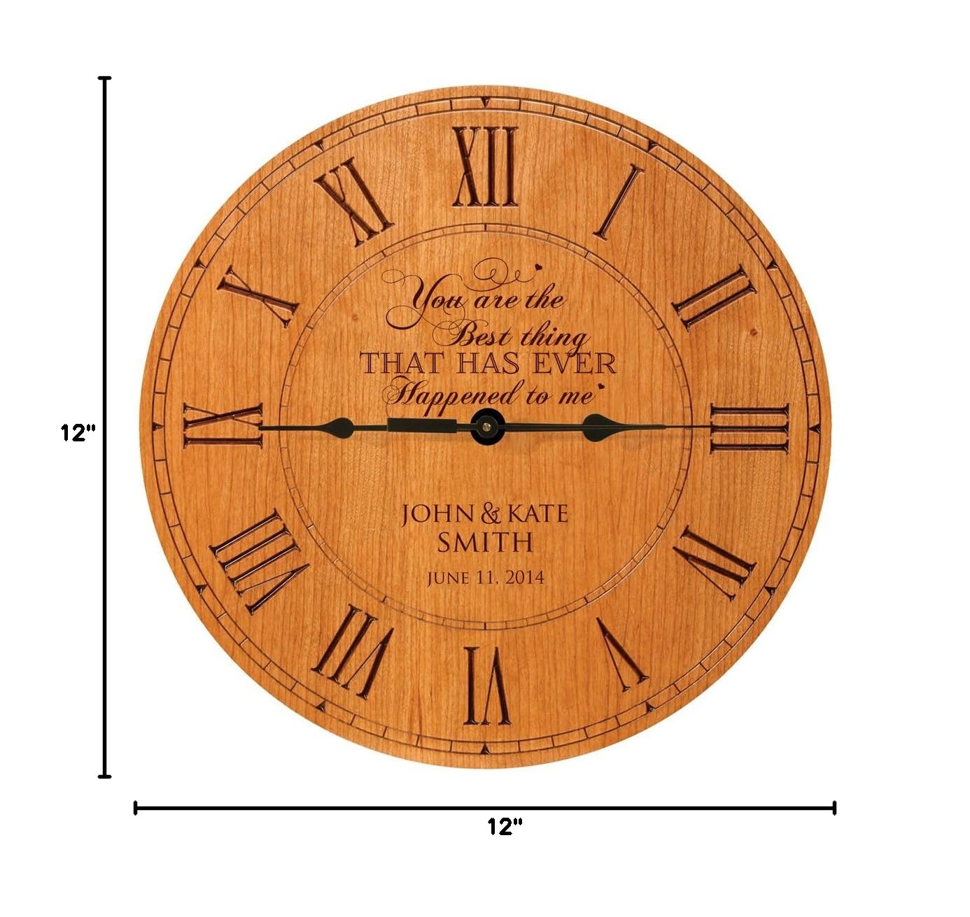 Personalized LifeSong Milestones Wedding Clock - Custom Engraved Anniversary Gift for Couples, Housewarming Present - 