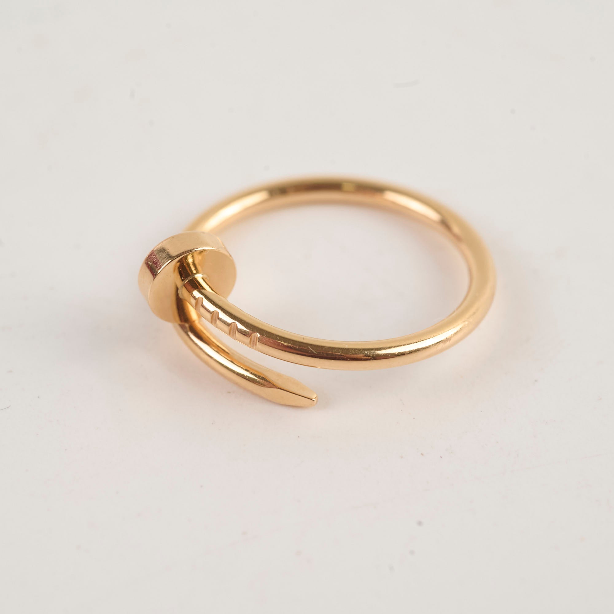 Cartier Small Juste Un Clou Ring 18K Pink Gold Size 53 - Luxury Minimalist Nail Design Jewelry for Women, Perfect for Everyday Wear & Special Occasions