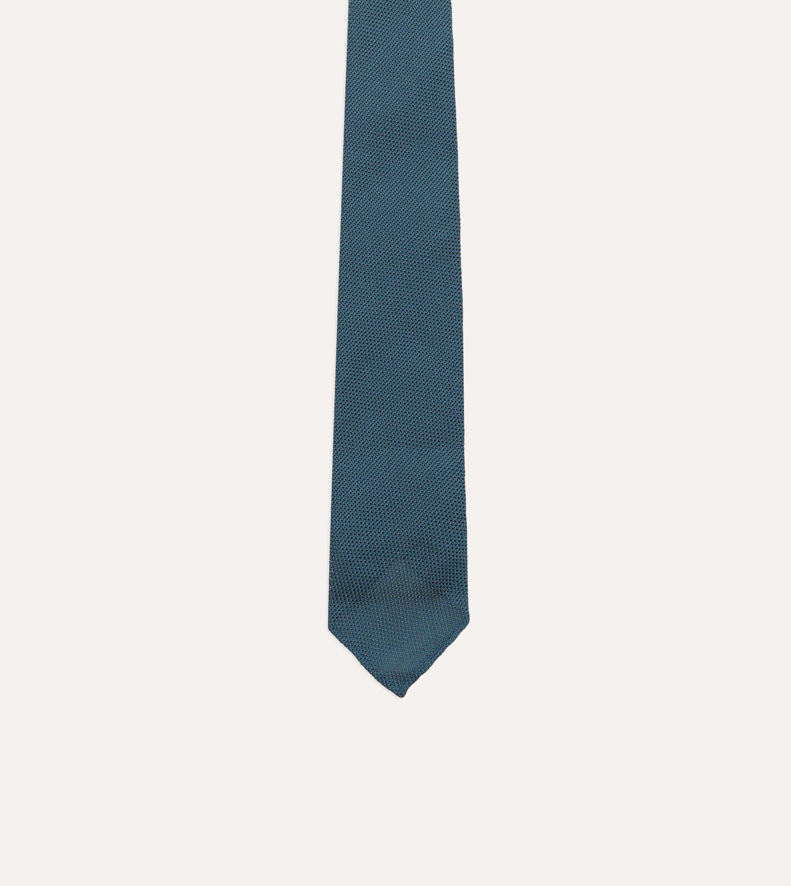 Premium Sky Blue Fine Woven Grenadine Silk Necktie - Hand Rolled Luxury Tie for Men - Perfect for Weddings, Business Meetings & Formal Events