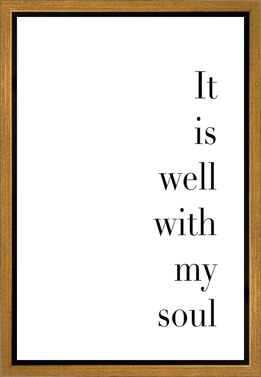 It is Well With My Soul Gallery Wrap Canvas - Inspirational Christian Wall Art for Home Decor, Church & Office - Perfect for Living Room, Bedroom & Prayer Space