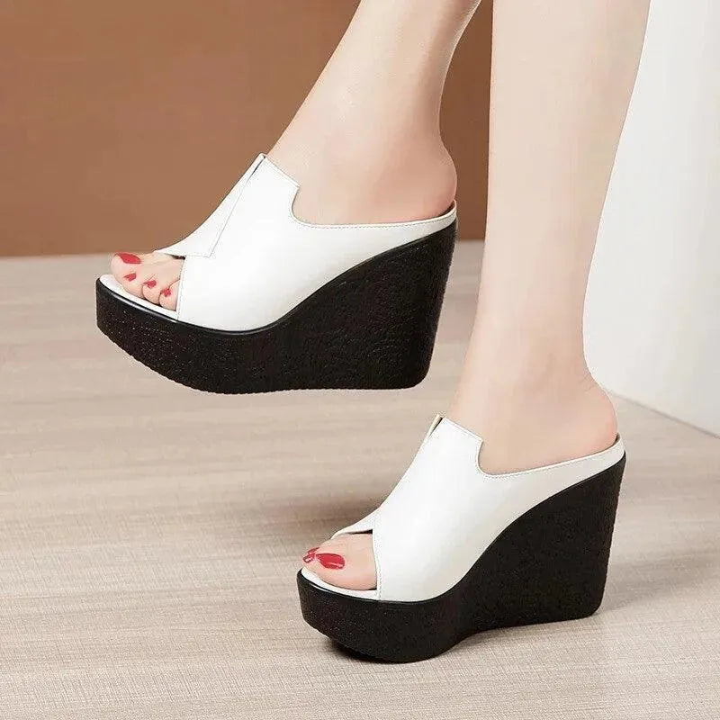 Comfortable Slip-On Wedge Heels Sandals for Women - Stylish Summer Casual Shoes for Beach, Party & Everyday Wear